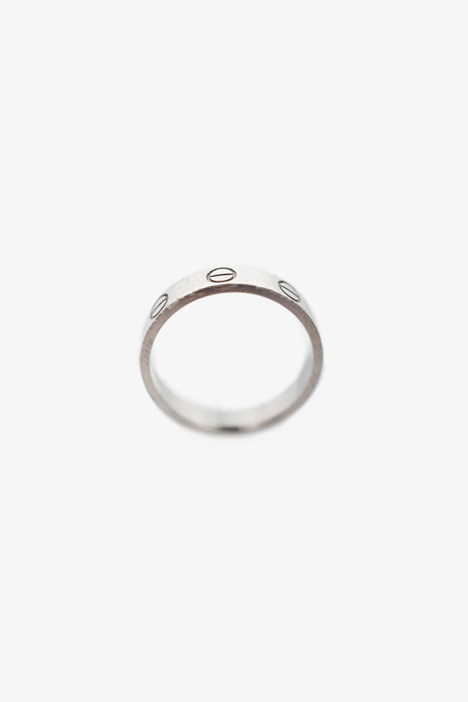 Cartier 2019 Platinum Gold Mini Love Wedding Band Size 5