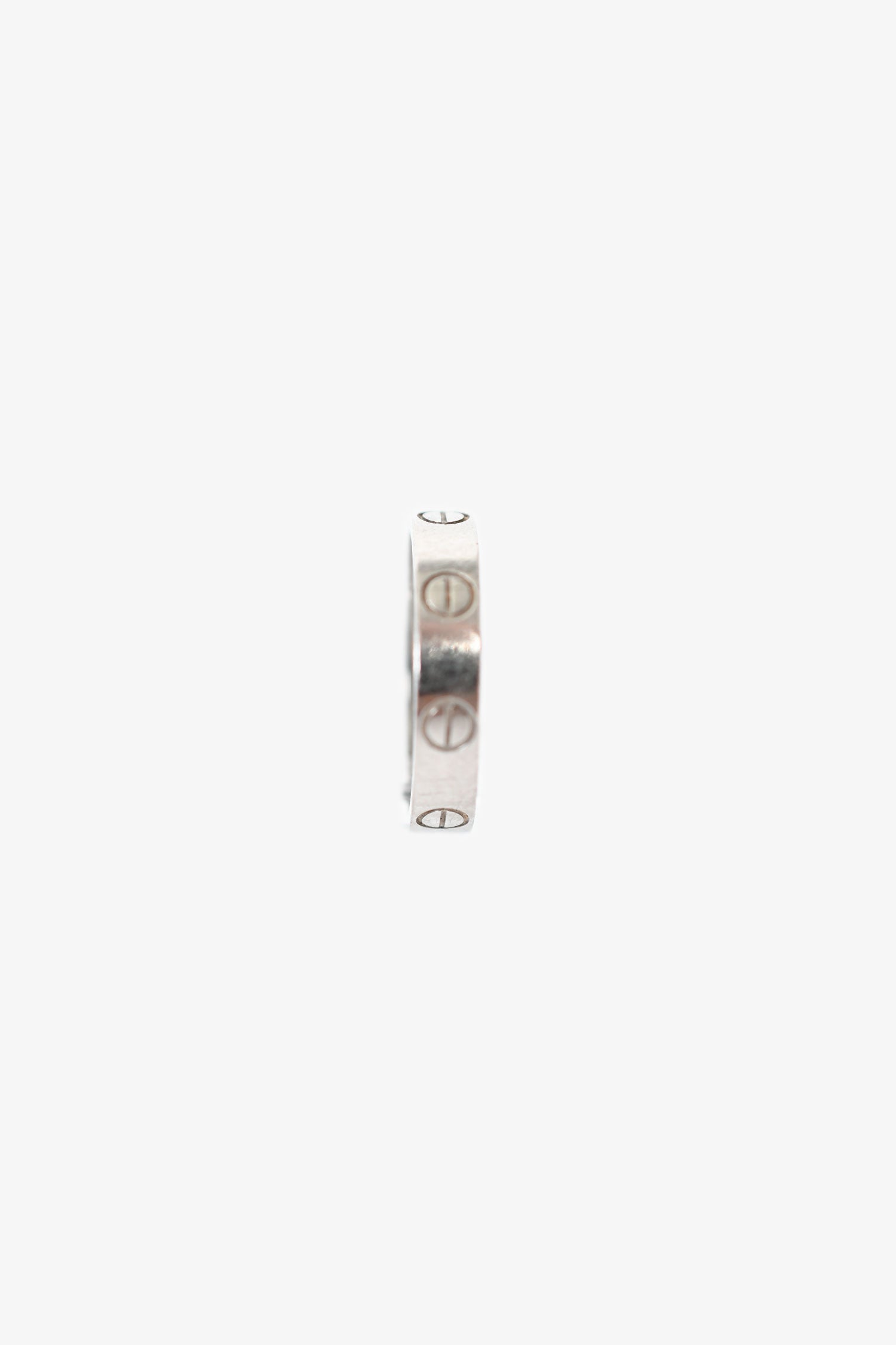 Cartier 2019 Platinum Gold Mini Love Wedding Band Size 5