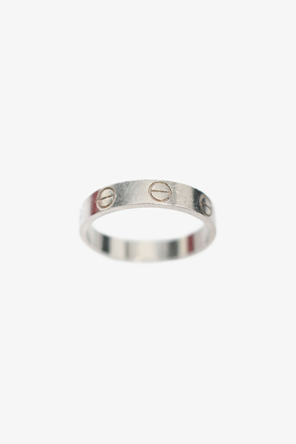 Cartier 2019 Platinum Gold Mini Love Wedding Band Size 5