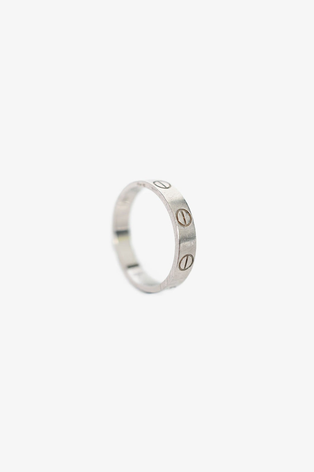 Cartier 2019 Platinum Gold Mini Love Wedding Band Size 5