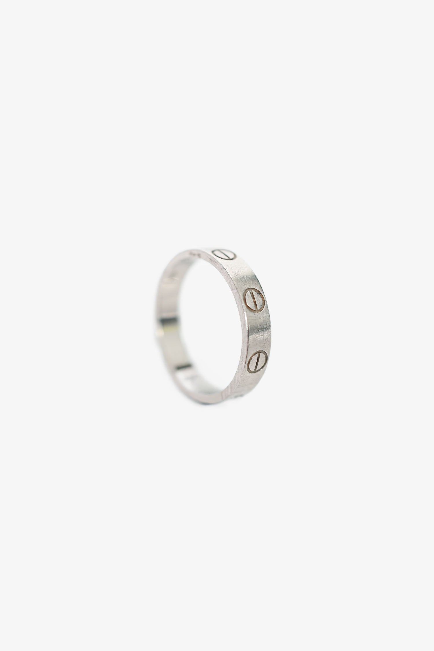 Cartier 2019 Platinum Gold Mini Love Wedding Band Size 5