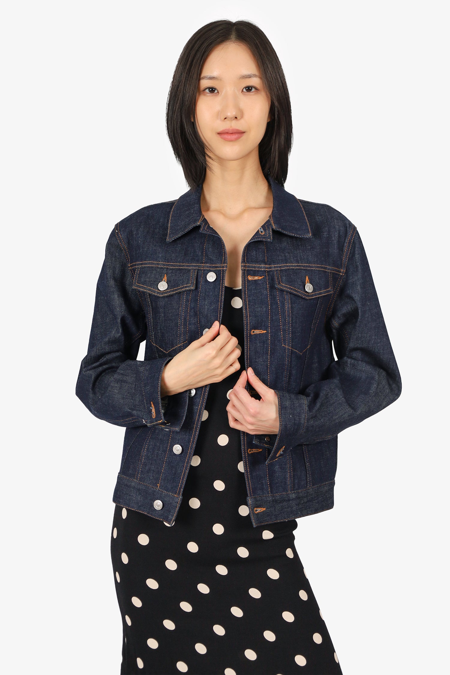 Christian Dior Blue Denim Oblique Jacket Size 44
