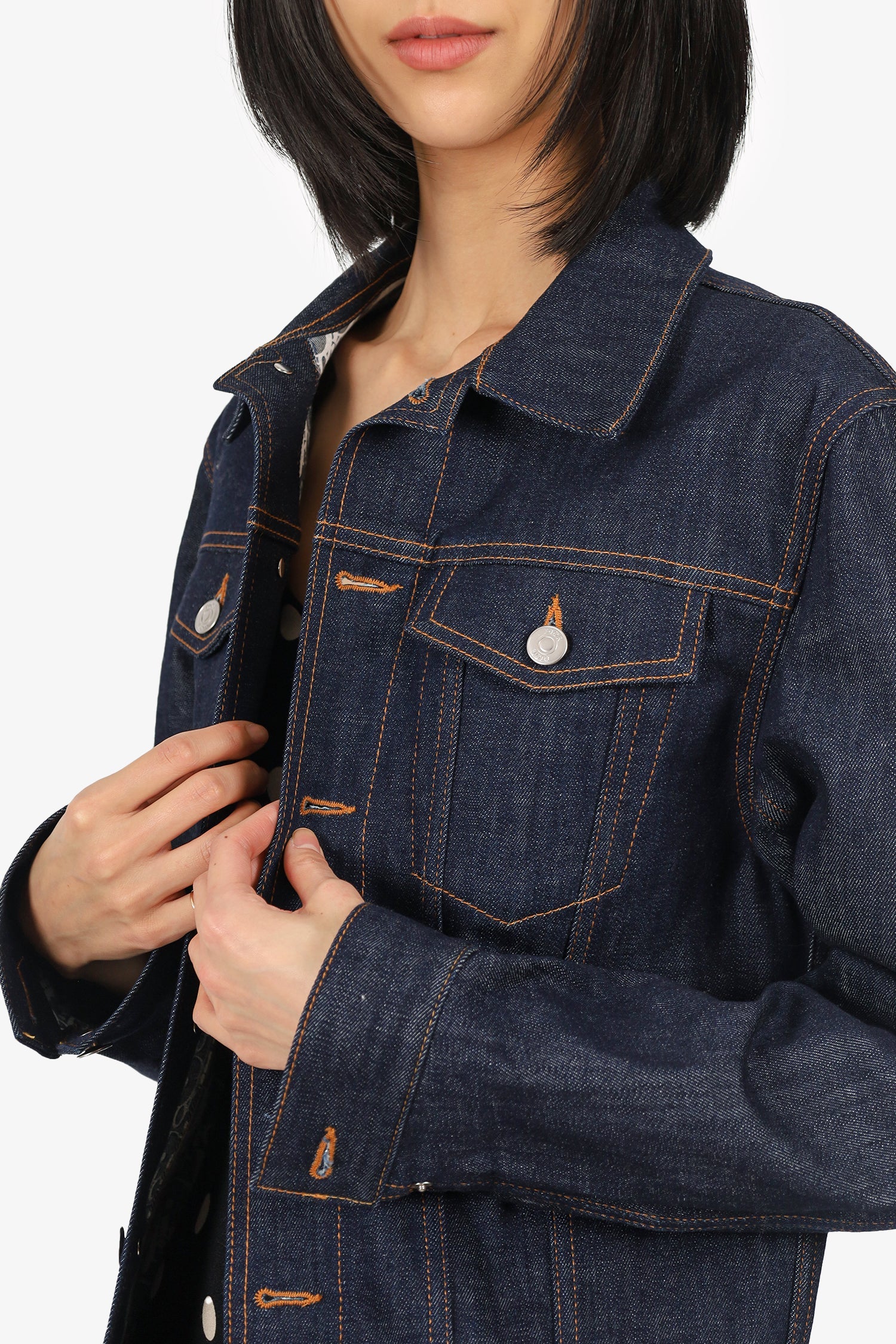 Christian Dior Blue Denim Oblique Jacket Size 44