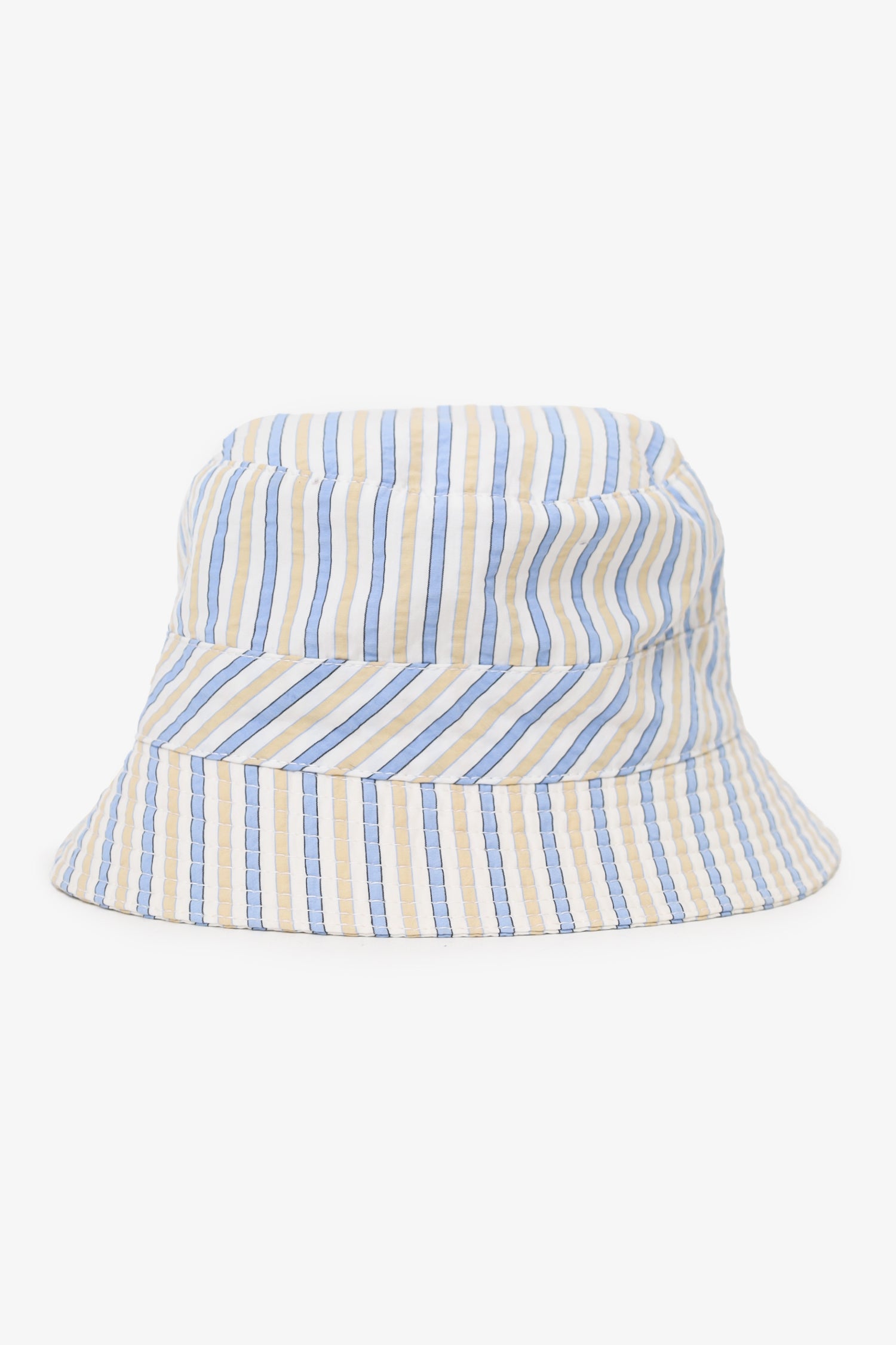 Hermès White/Blue Striped Bucket Hat Size 58