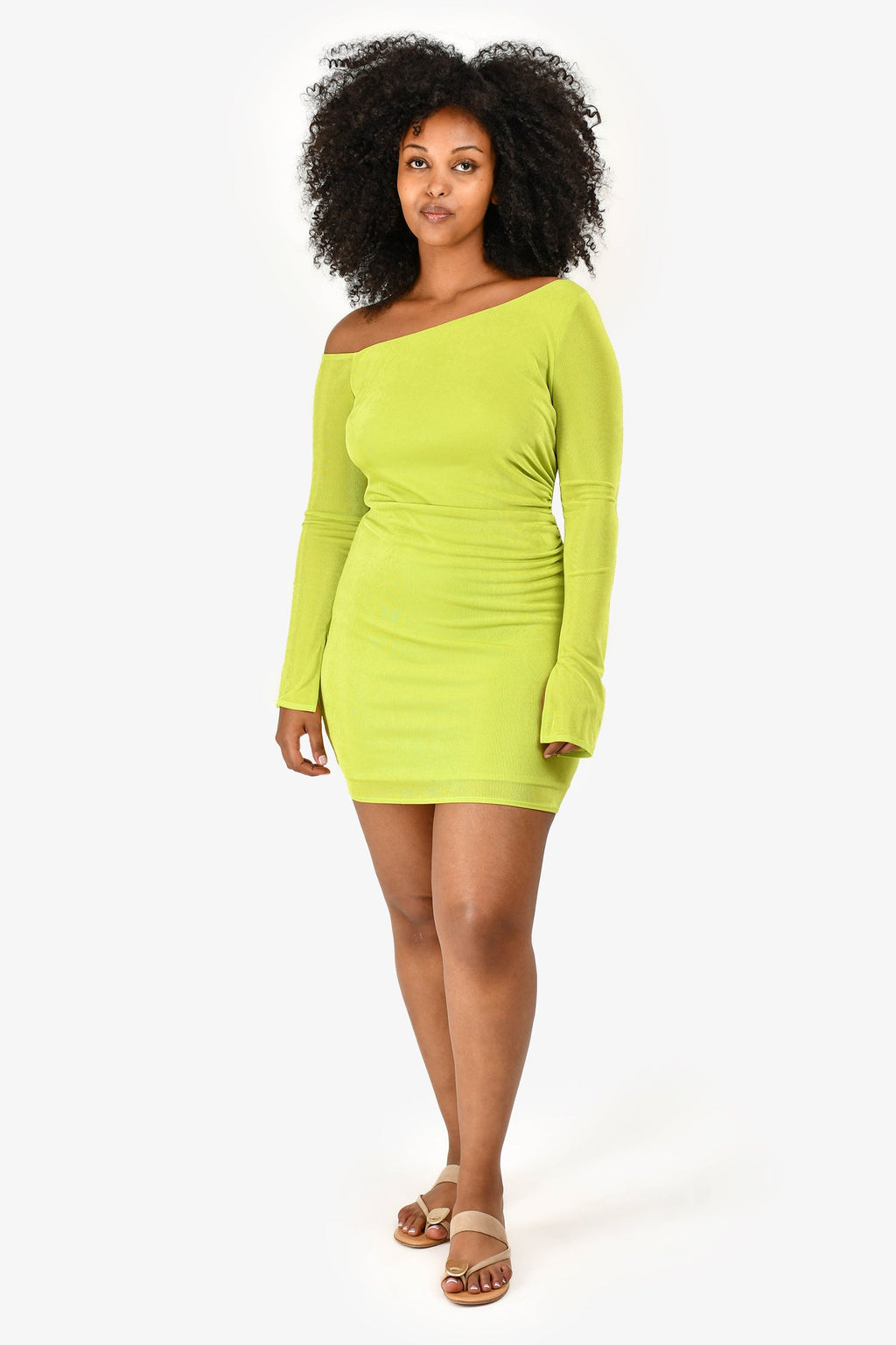 Katie May Green Open Back L/S 'Catalyst' Mini Dress Size L