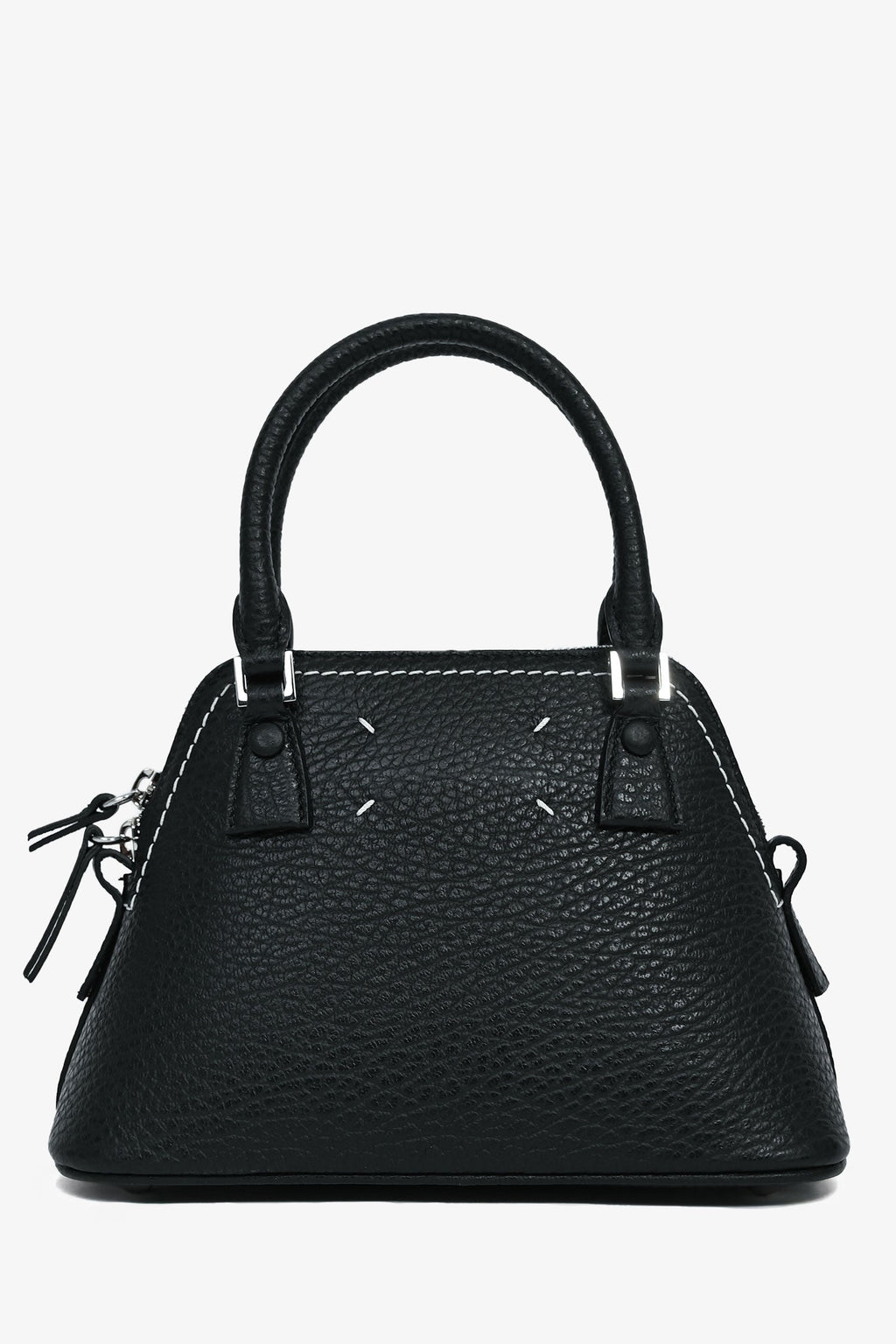 Maison Margiela Black Leather/Canvas Micro 5ac Classique Top Handle with Strap