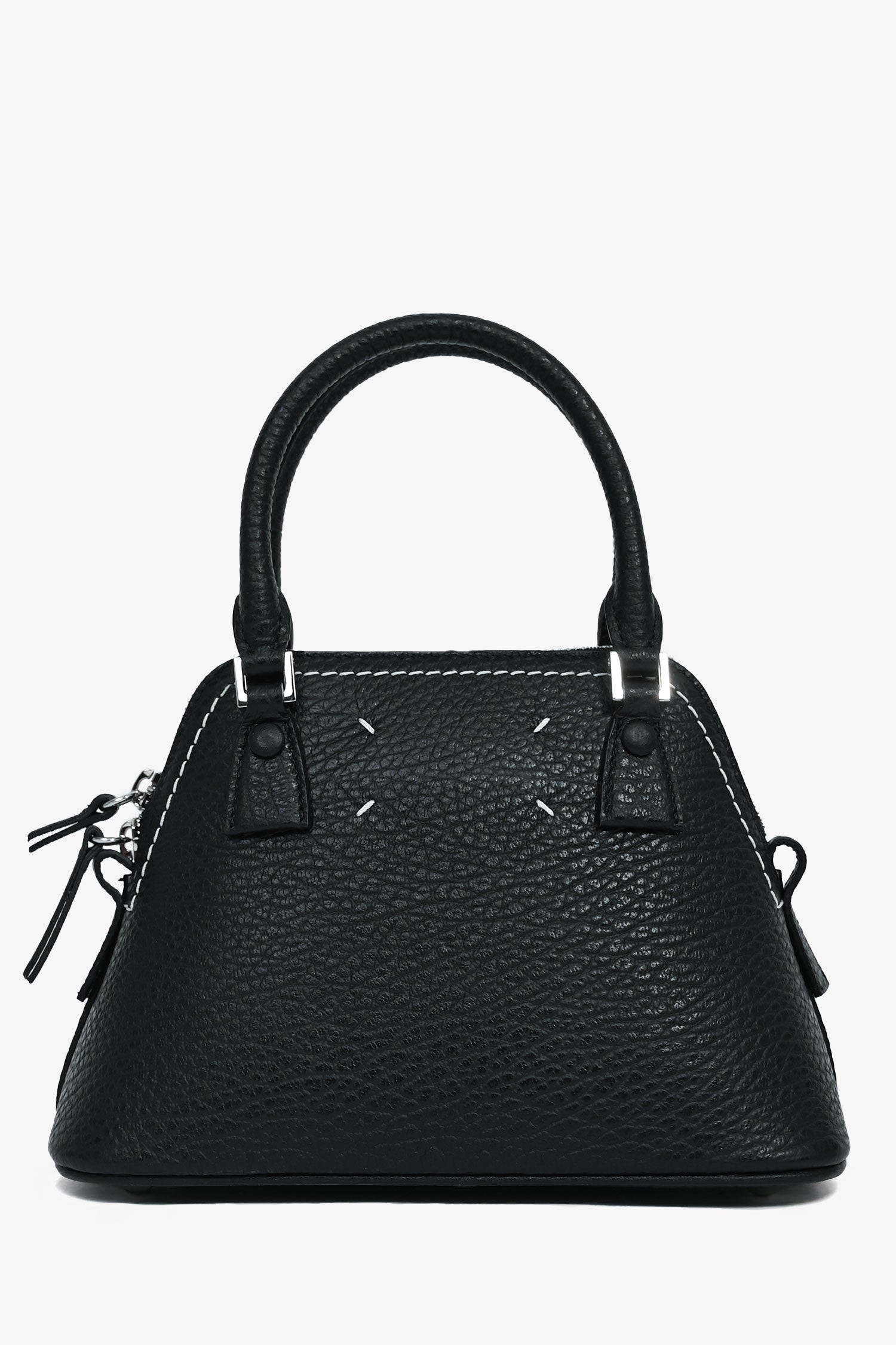 Maison Margiela Black Leather/Canvas Micro 5ac Classique Top Handle with Strap