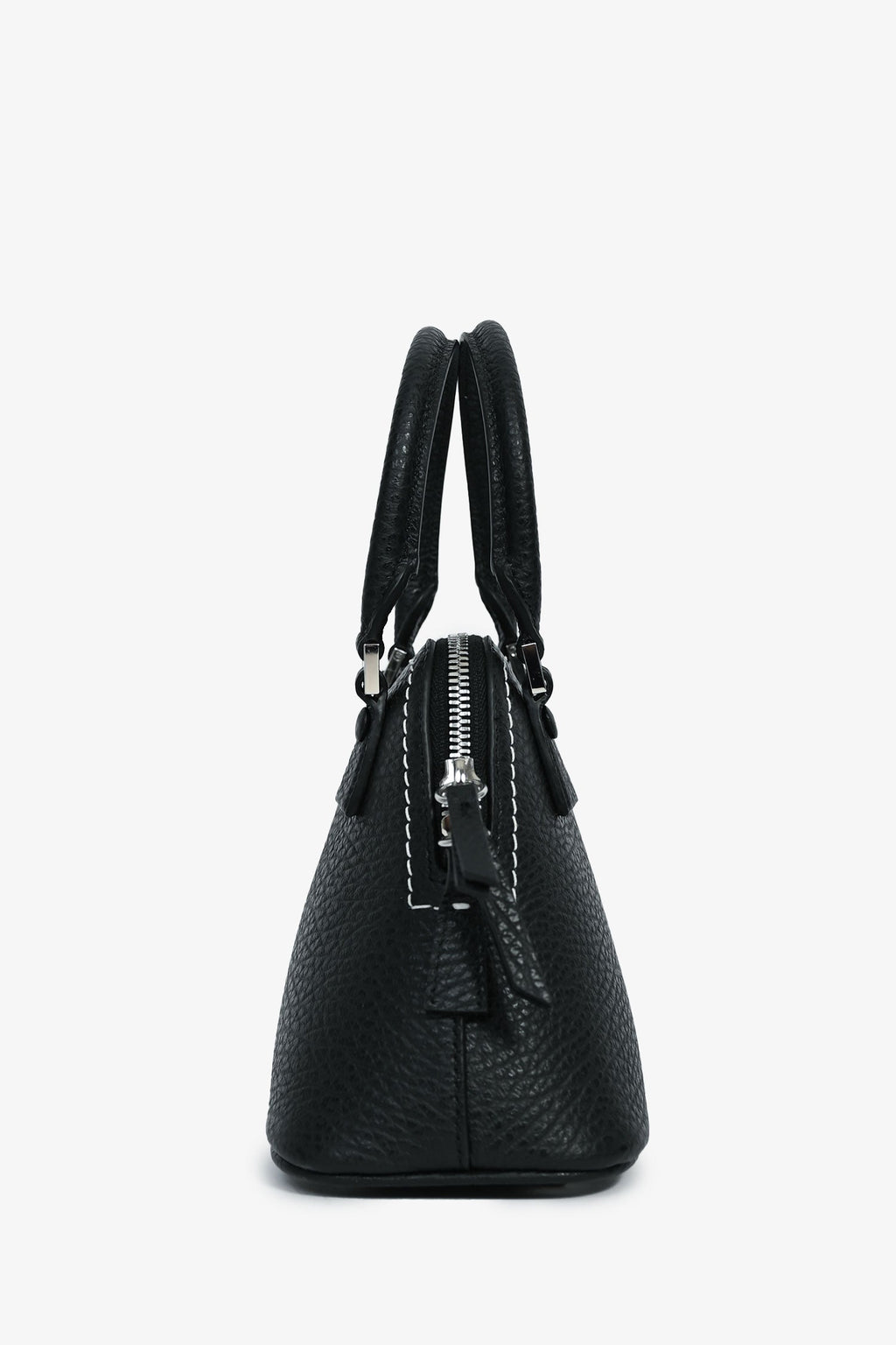 Maison Margiela Black Leather/Canvas Micro 5ac Classique Top Handle with Strap
