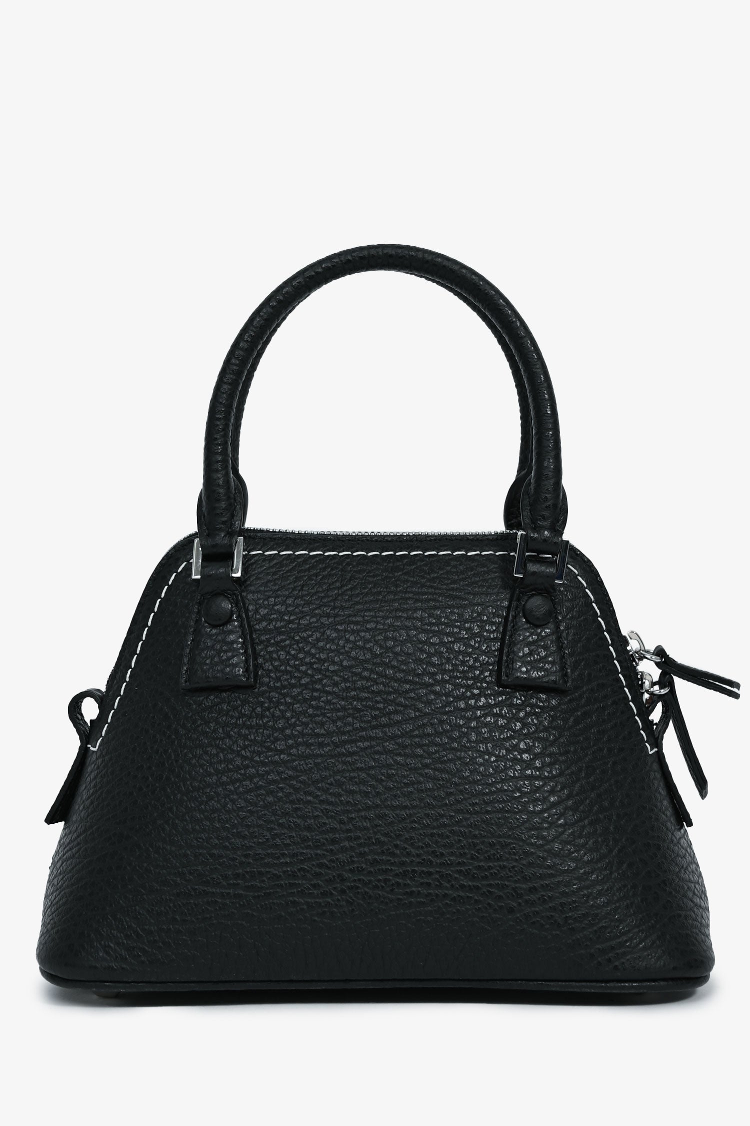 Maison Margiela Black Leather/Canvas Micro 5ac Classique Top Handle with Strap