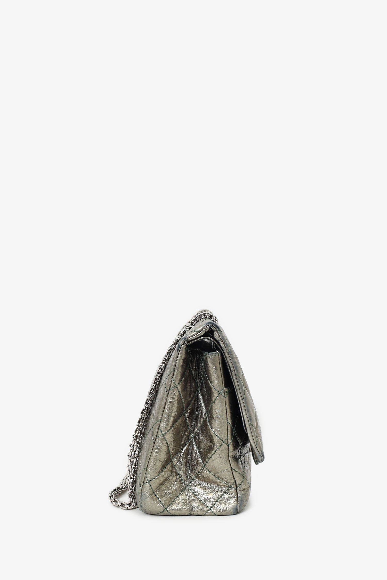 Pre-Loved Chanel™ Silver Metallic Reissue 226 Double Flap Bag