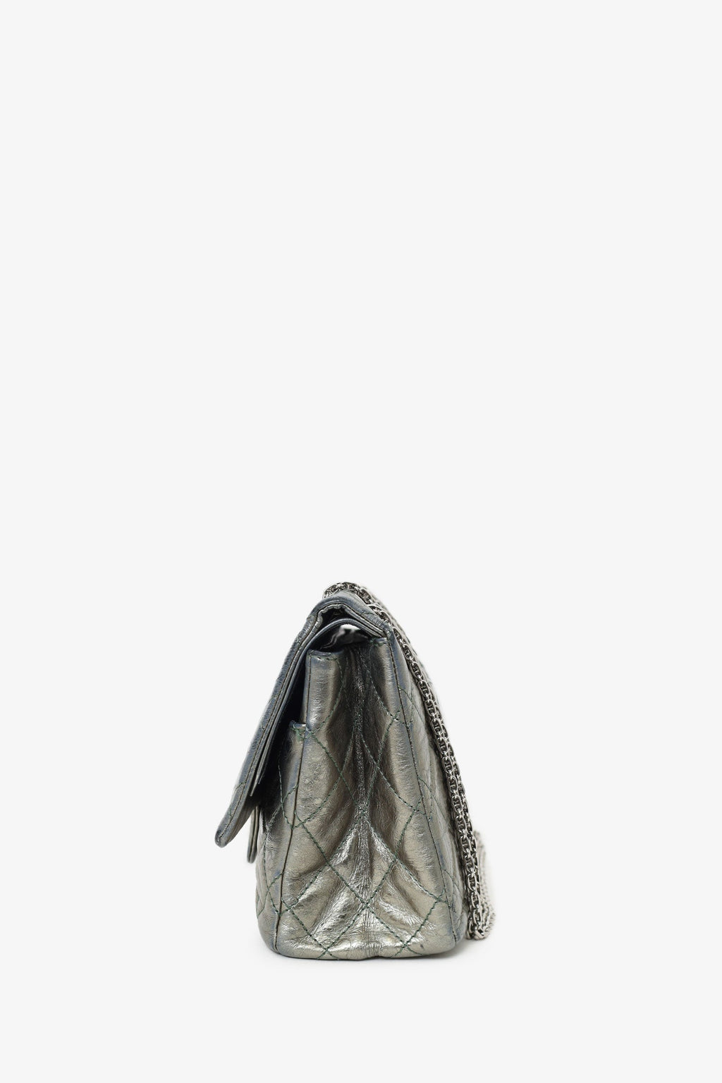 Pre-Loved Chanel™ Silver Metallic Reissue 226 Double Flap Bag