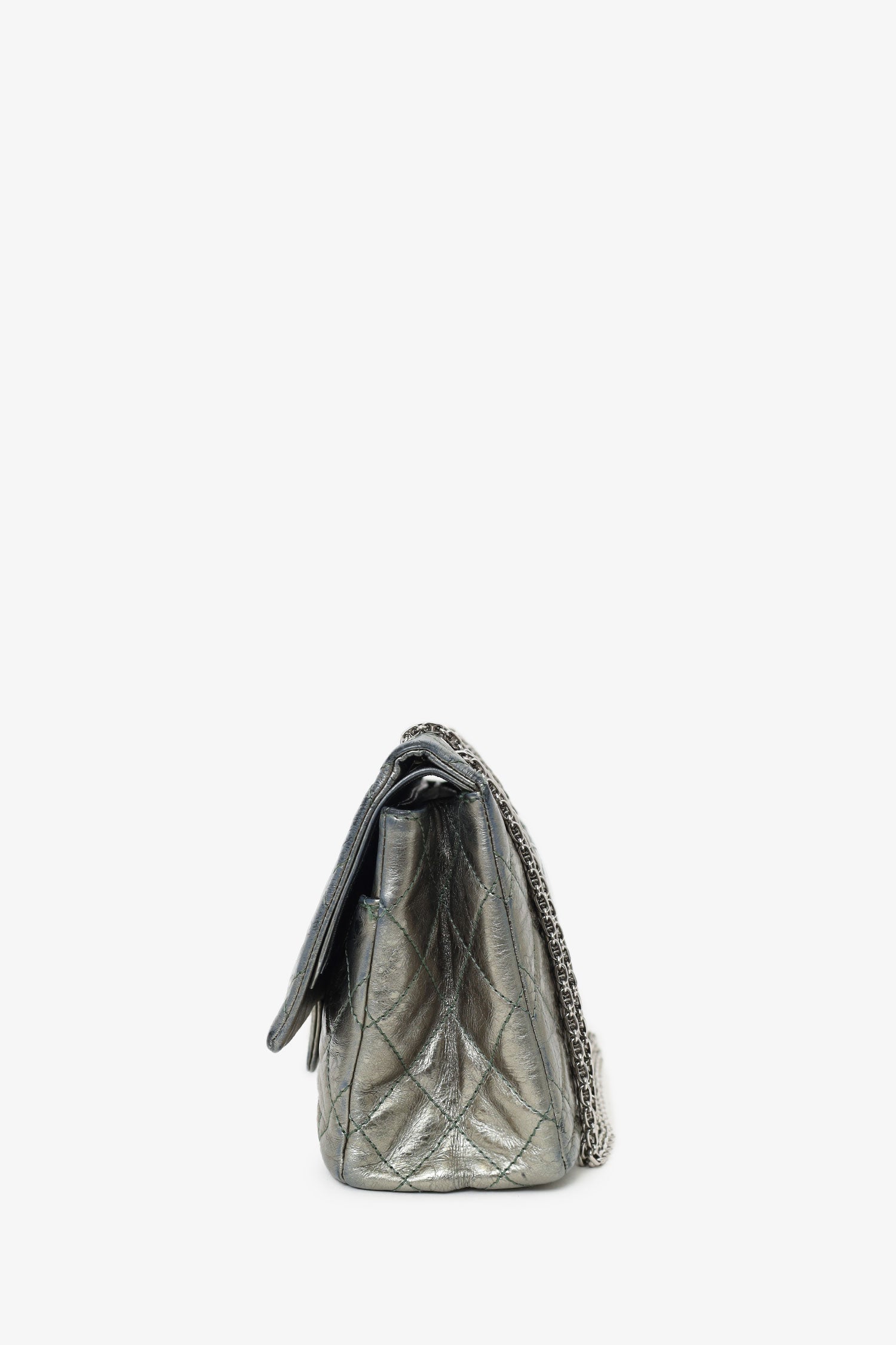 Pre-Loved Chanel™ Silver Metallic Reissue 226 Double Flap Bag