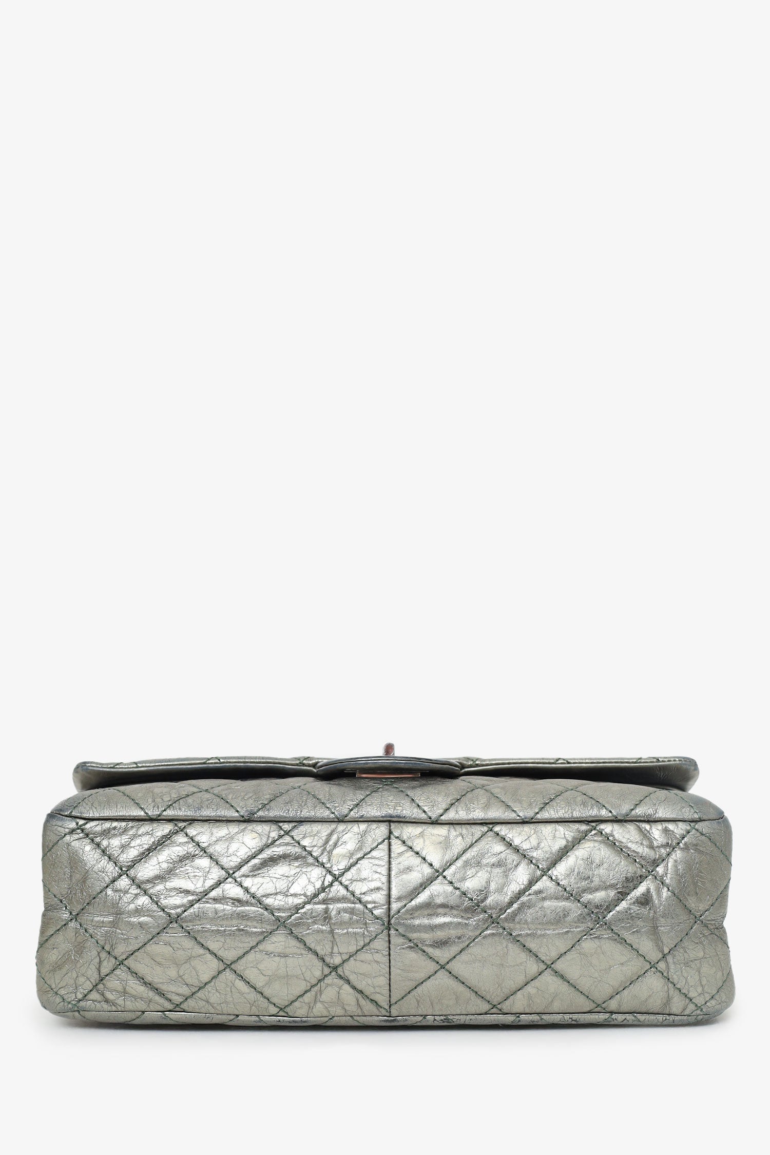Pre-Loved Chanel™ Silver Metallic Reissue 226 Double Flap Bag