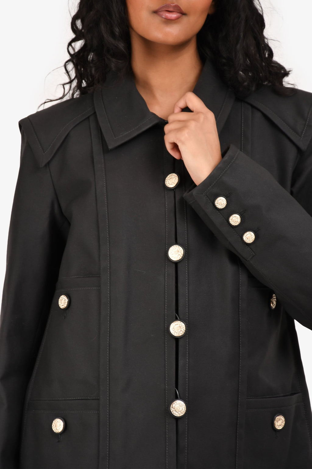 Pre-Loved Chanel™ 2020 Black Coated Canvas Jacket Size 40