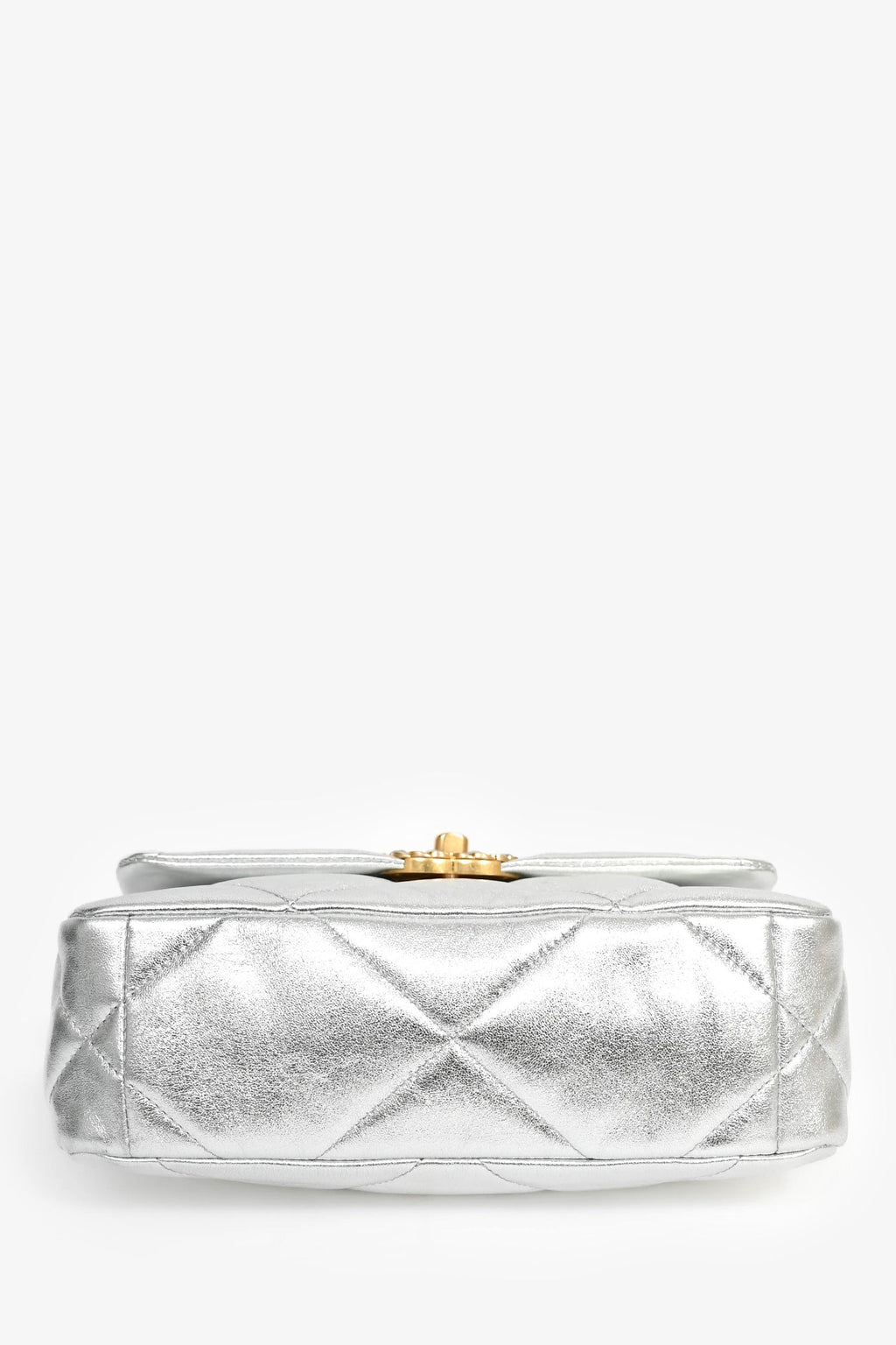 Pre-Loved Chanel™ 2020 Silver Lambskin Medium 19 Flap Bag