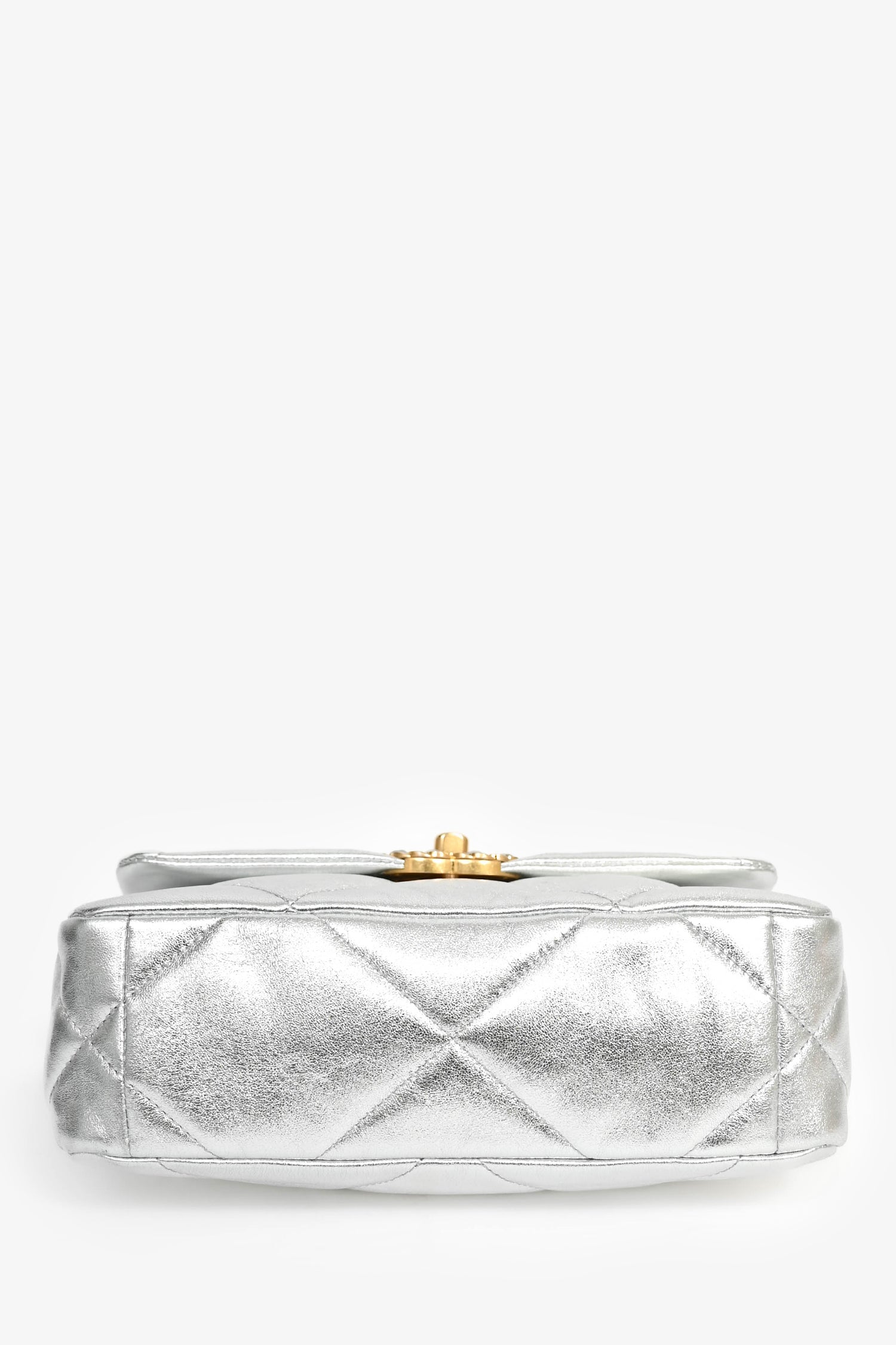 Pre-Loved Chanel™ 2020 Silver Lambskin Medium 19 Flap Bag
