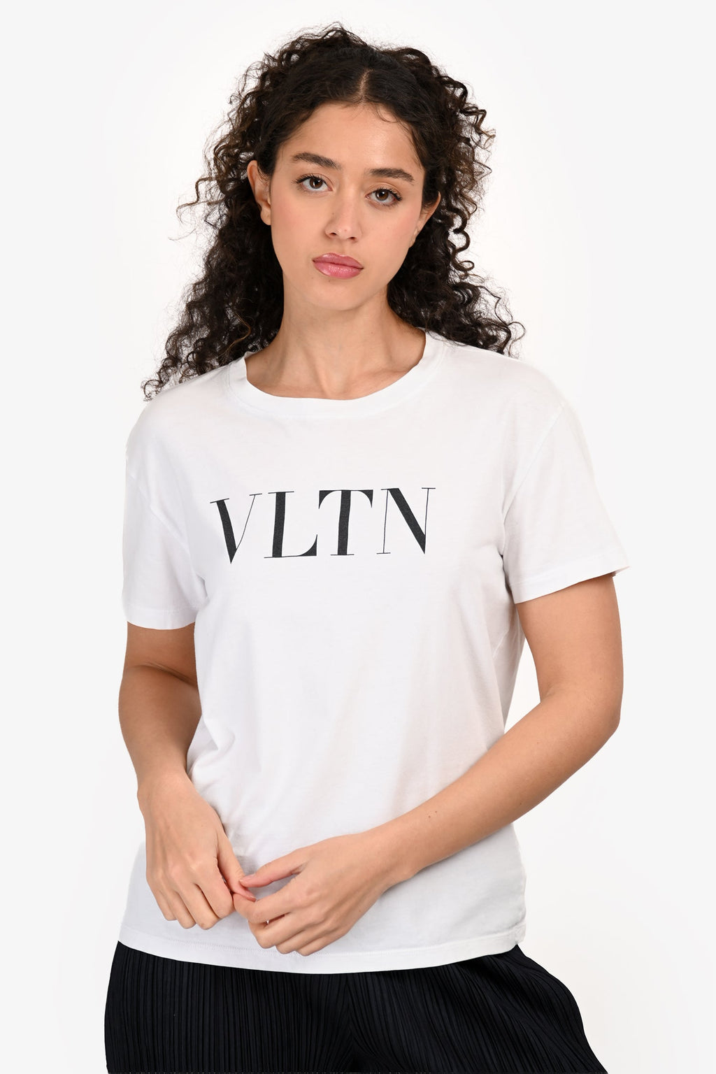 Valentino White Logo Printed T-Shirt.Estimated Size XS