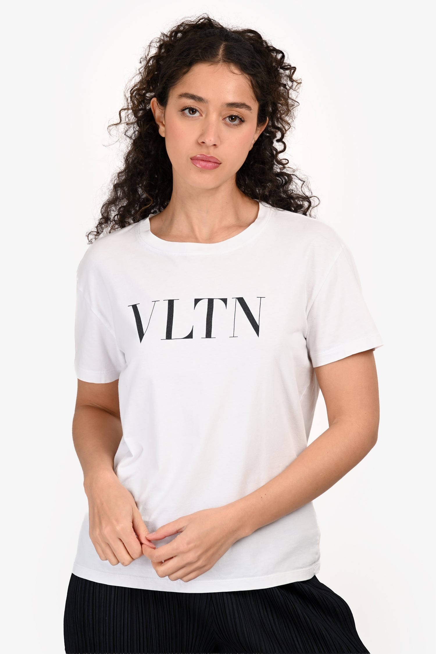 Valentino White Logo Printed T-Shirt.Estimated Size XS