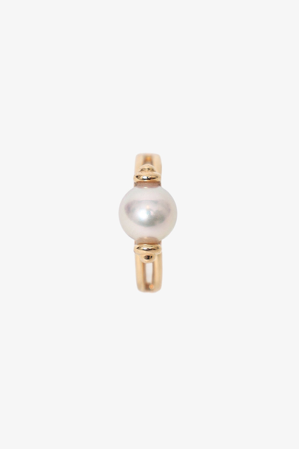 Hermés 18K Rose Gold Pearl 'Chandra' Ring Small Model