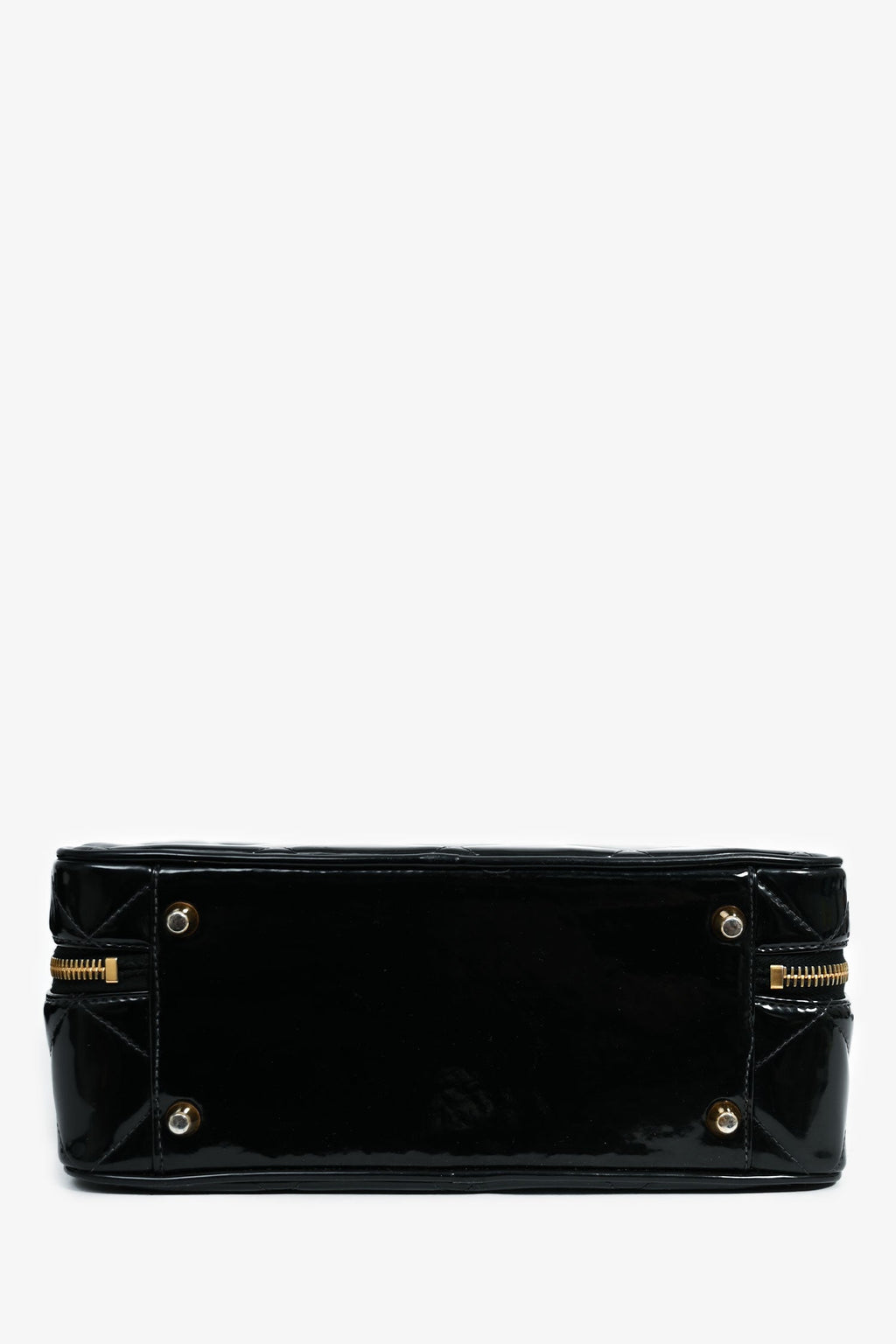 Pre-Loved Chanel™ 1994-96 Black Patent Leather Large Vanity Case