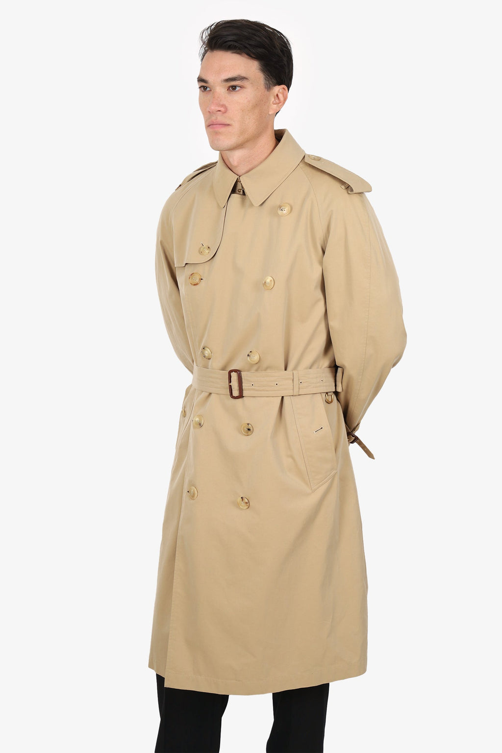 Burberry London Beige Trench Coat Size 52 Mens