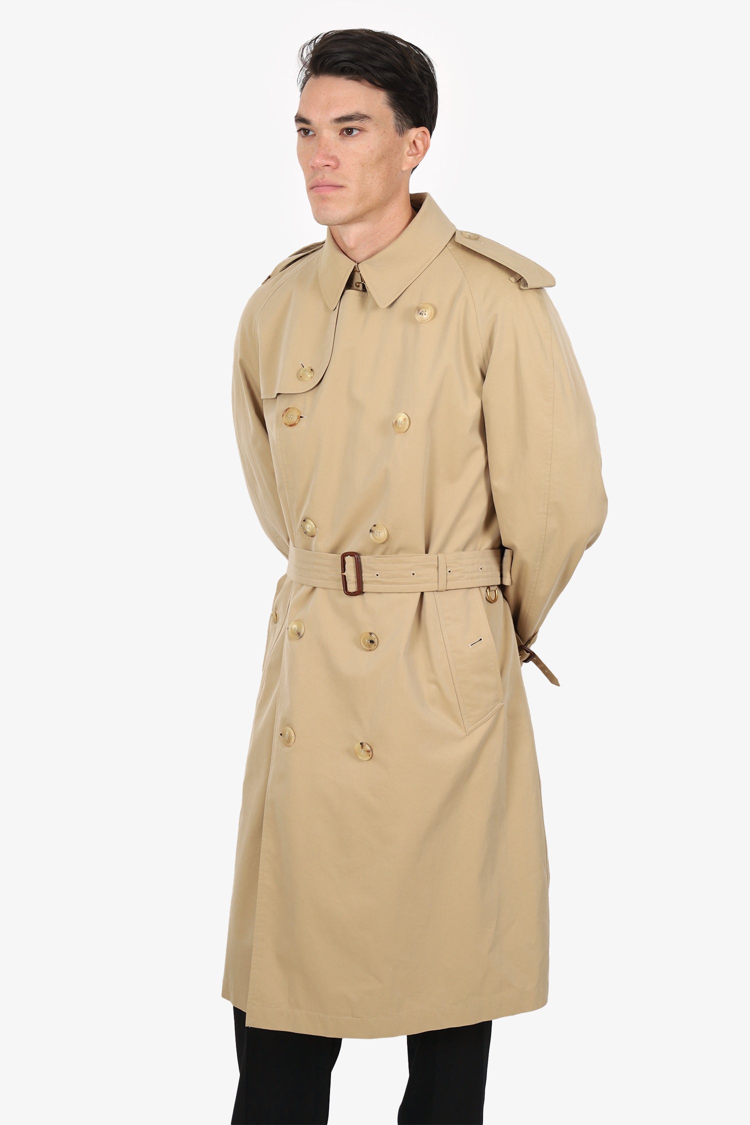 Burberry London Beige Trench Coat Size 52 Mens