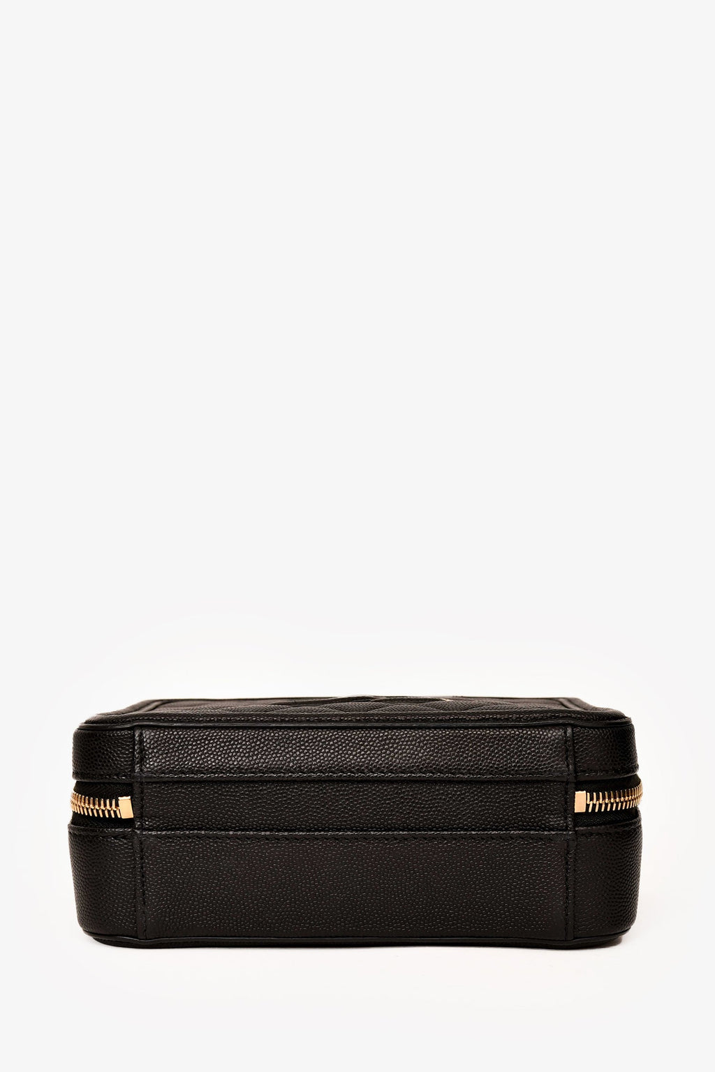 Pre-Loved Chanel™ 2019-20 Black Caviar Leather Filigree Small Vanity Case Crossbody