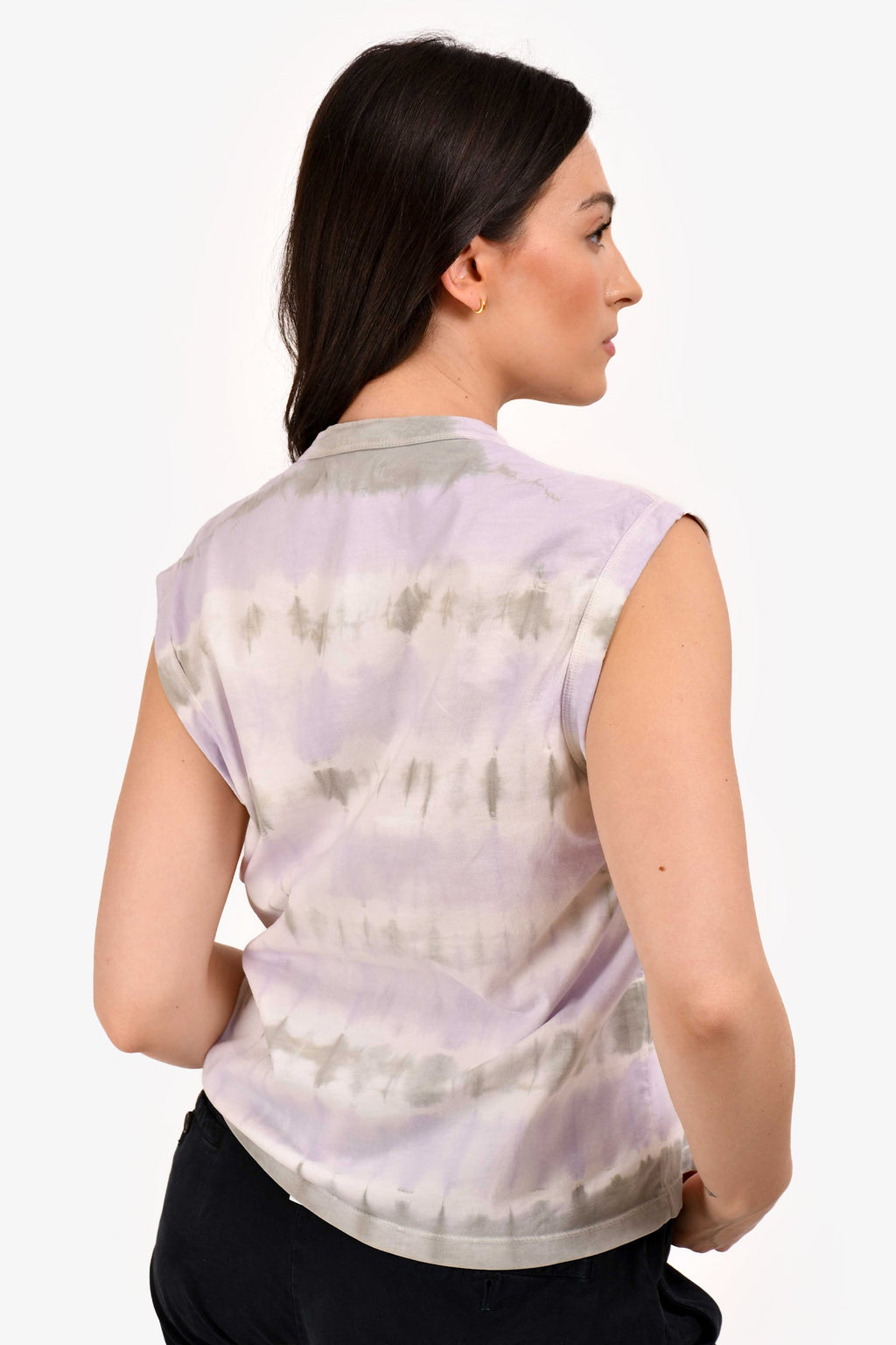 Isabel Marant Etoile Purple/Grey Tie-Dye Tank Size M
