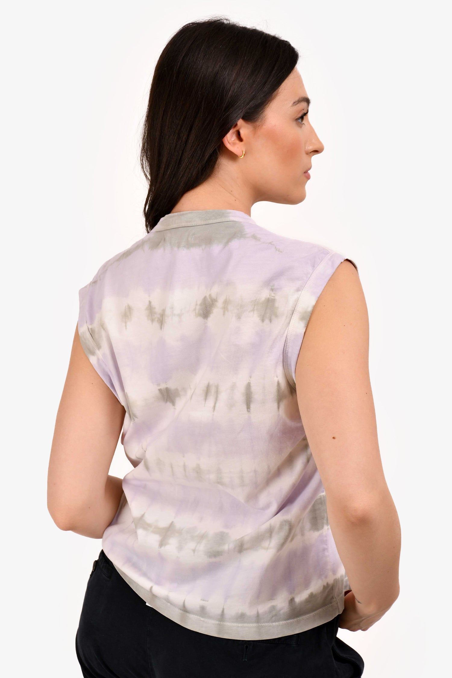 Isabel Marant Etoile Purple/Grey Tie-Dye Tank Size M