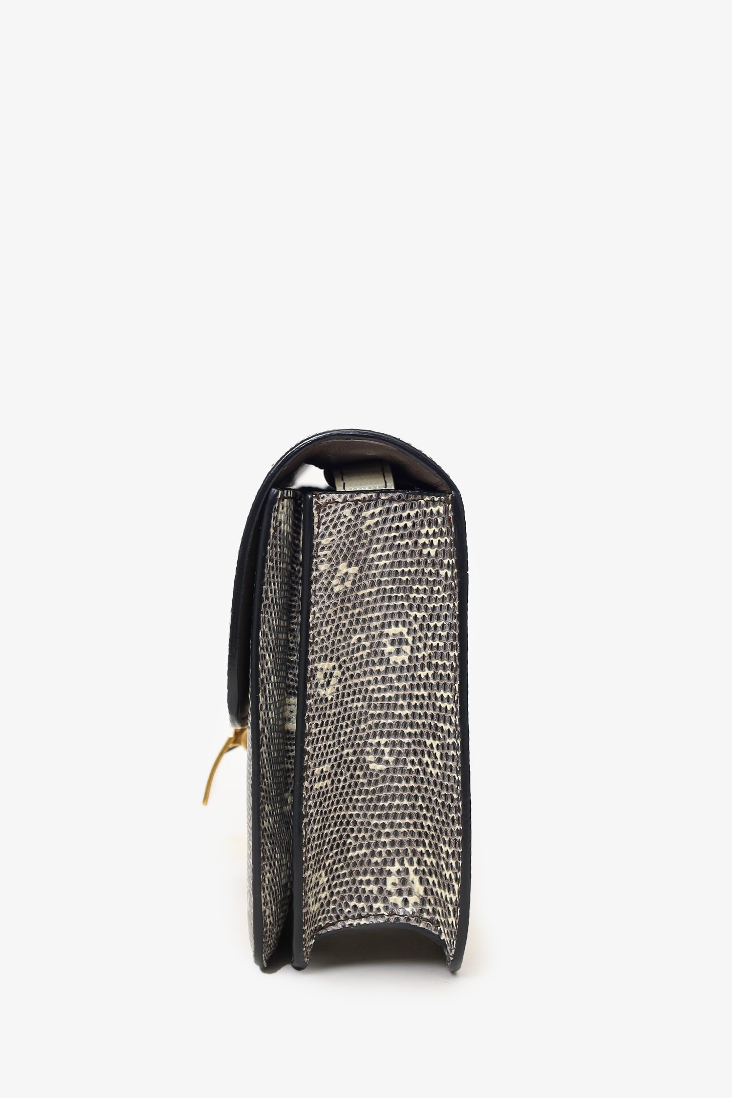 Celine Grey/Cream Lizard Box Teen Bag with Strap
