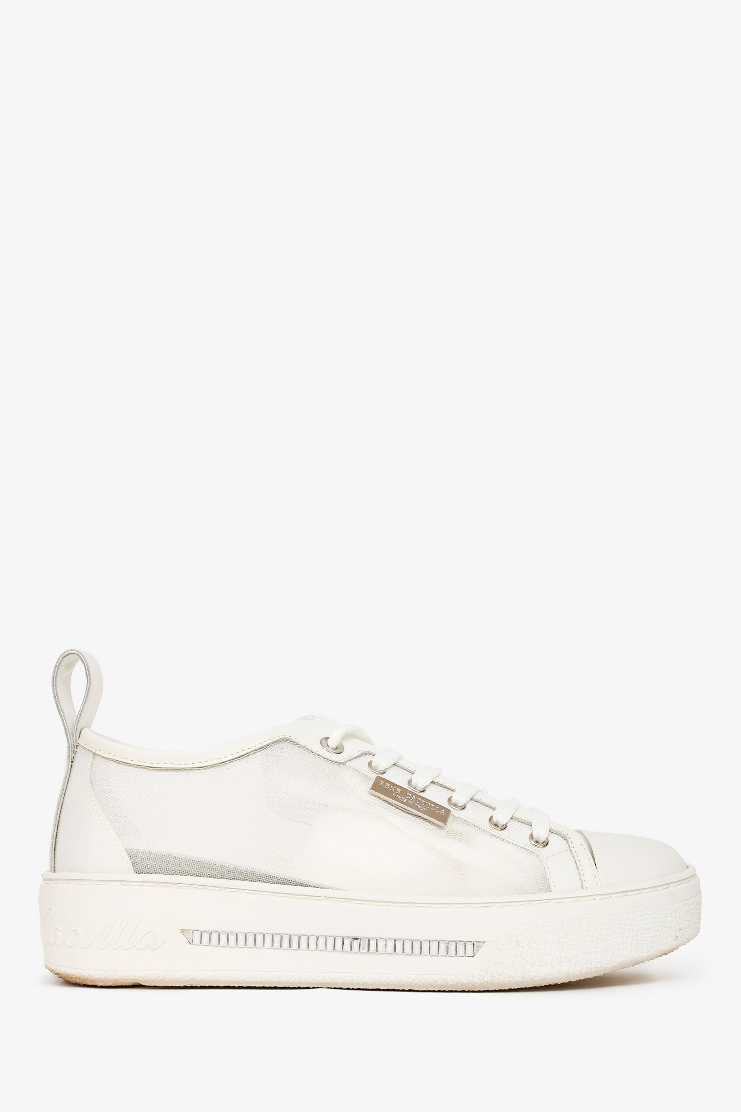 Rene Caovilla White Net 'Bonnie' Sneakers Size 35