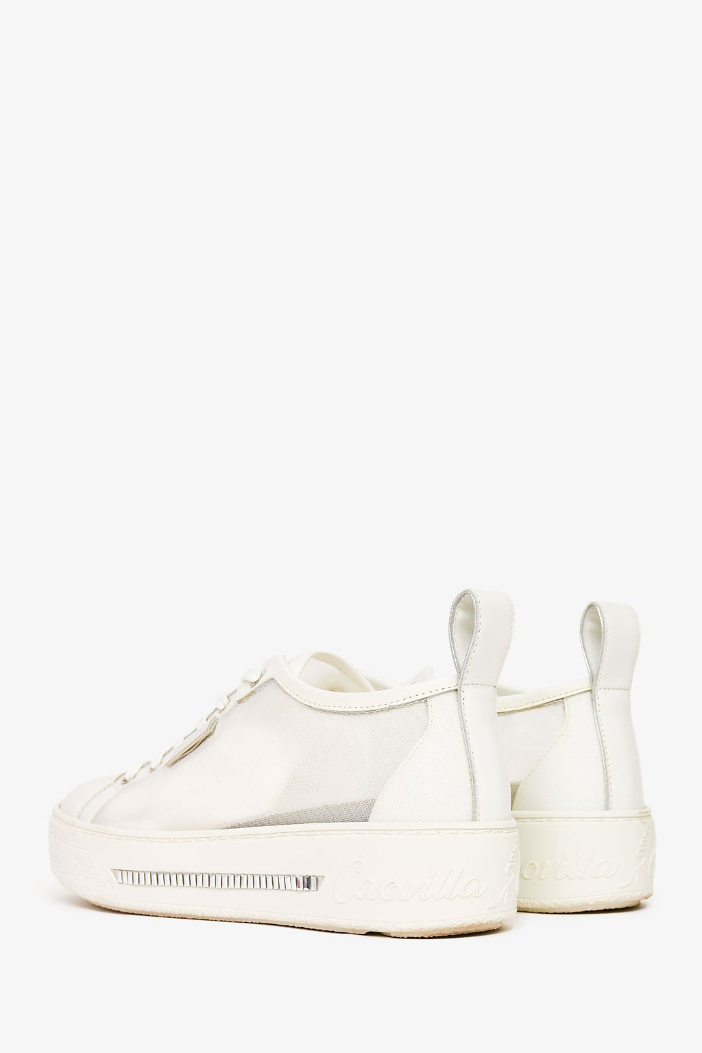 Rene Caovilla White Net 'Bonnie' Sneakers Size 35