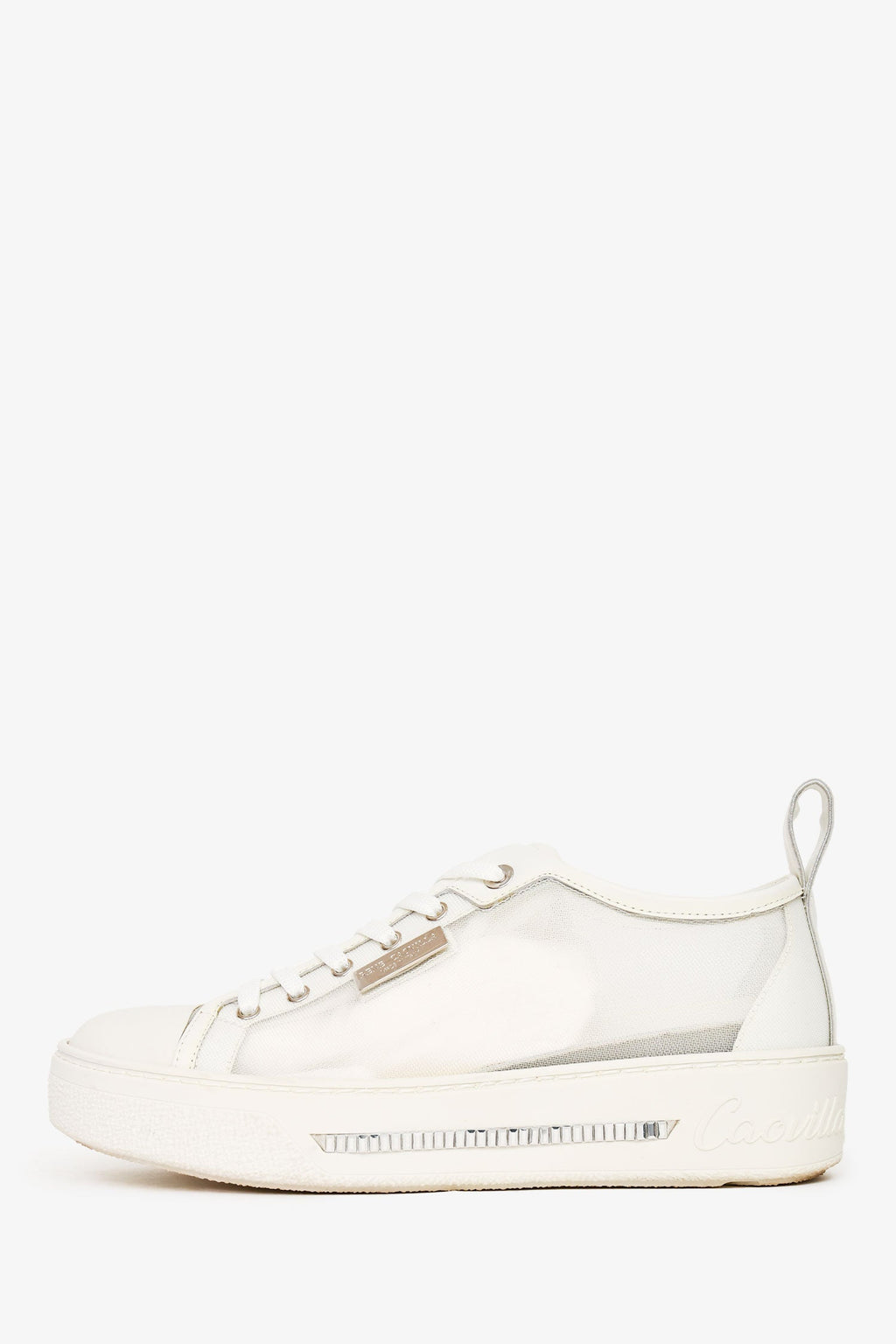 Rene Caovilla White Net 'Bonnie' Sneakers Size 35