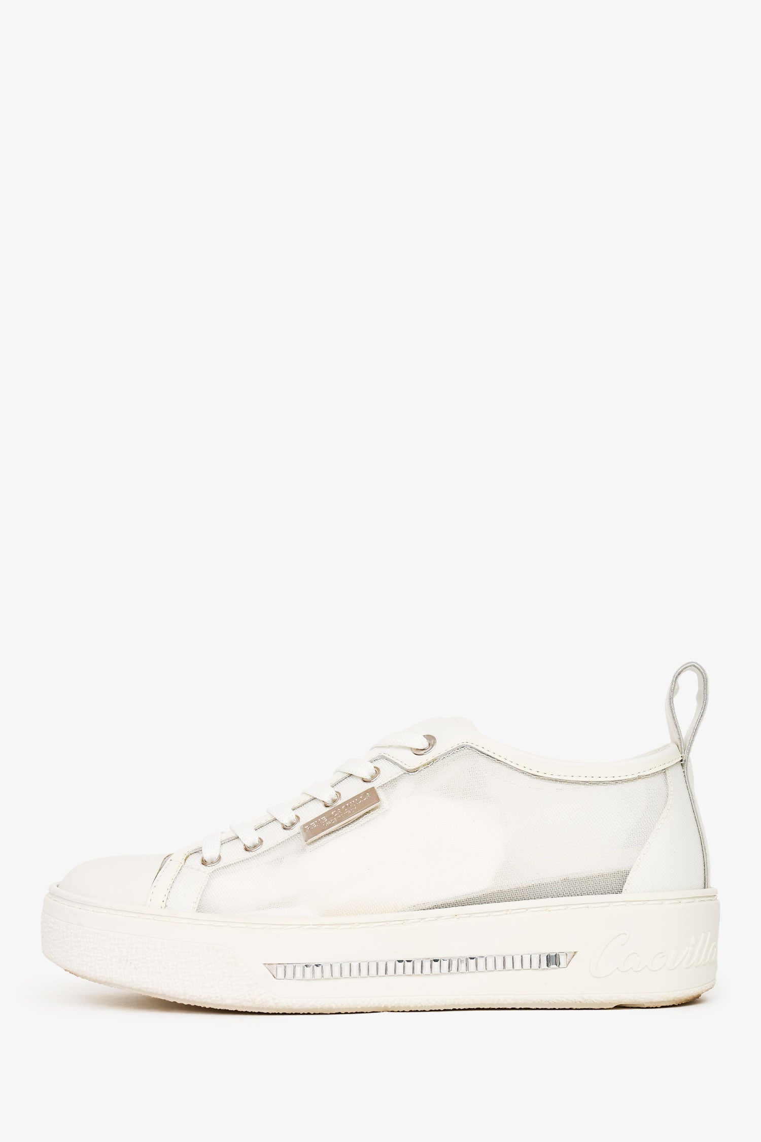 Rene Caovilla White Net 'Bonnie' Sneakers Size 35