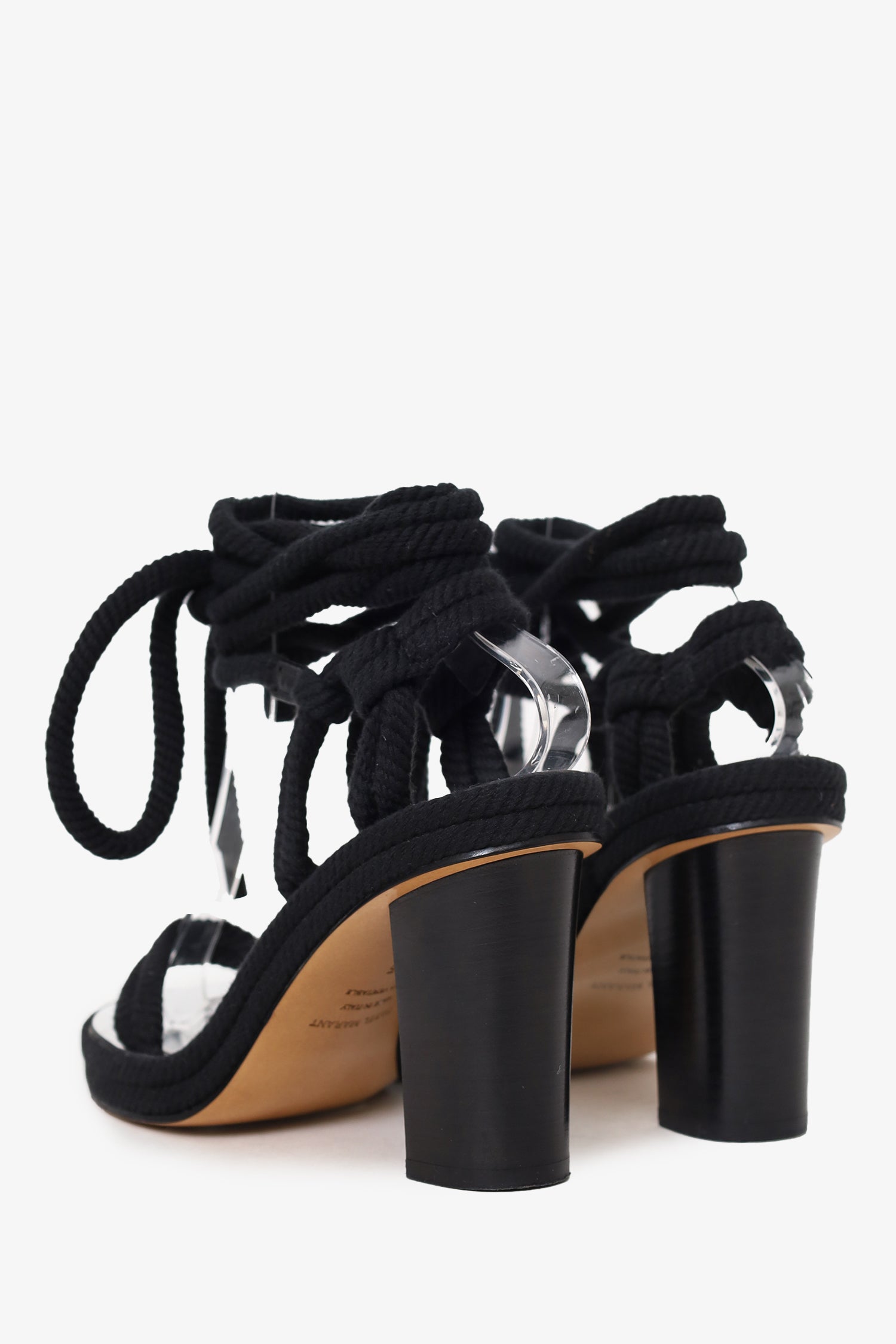 Isabel Marant Black Rope Tie Up Heels Size 35