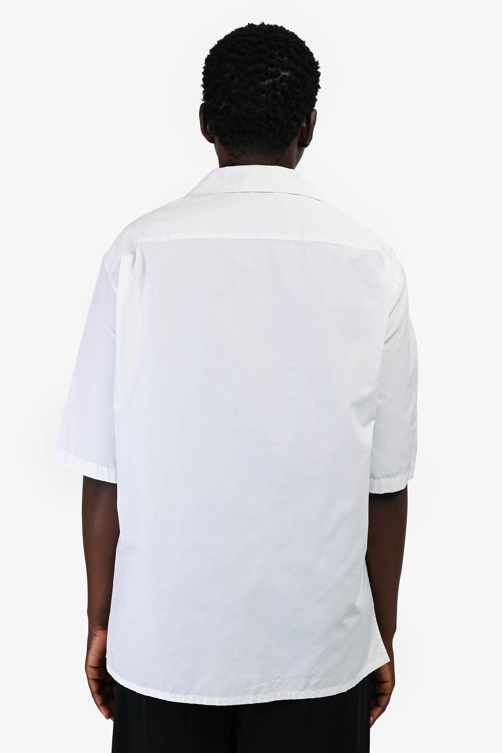 Alexander McQueen White/Black Pattern Logo Button-Up Shirt Size 50 Mens