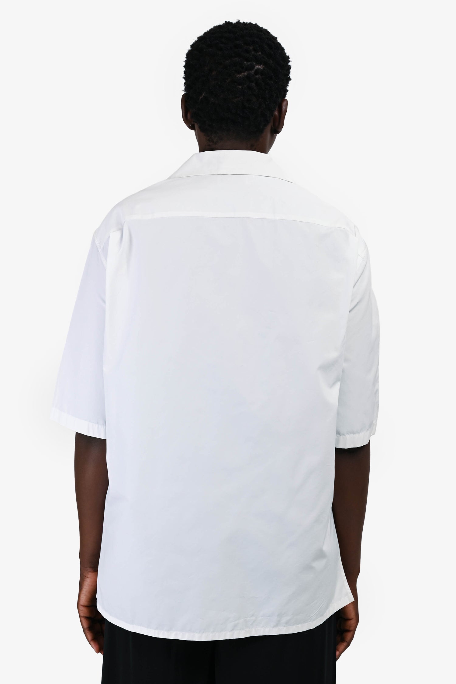 Alexander McQueen White/Black Pattern Logo Button-Up Shirt Size 50 Mens