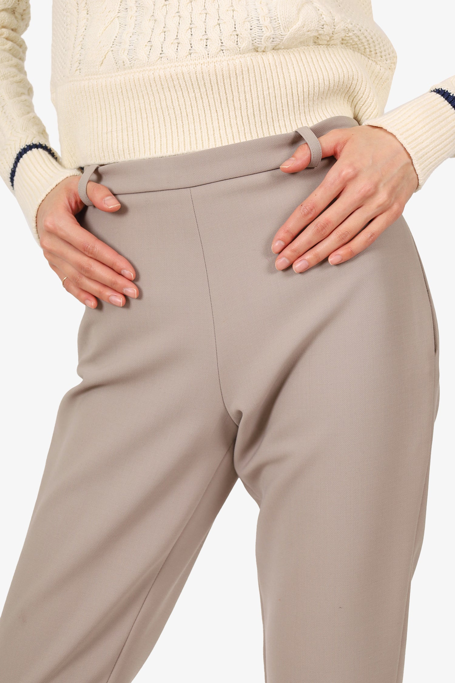 Roland Mouret Beige Slim Leg Size 10