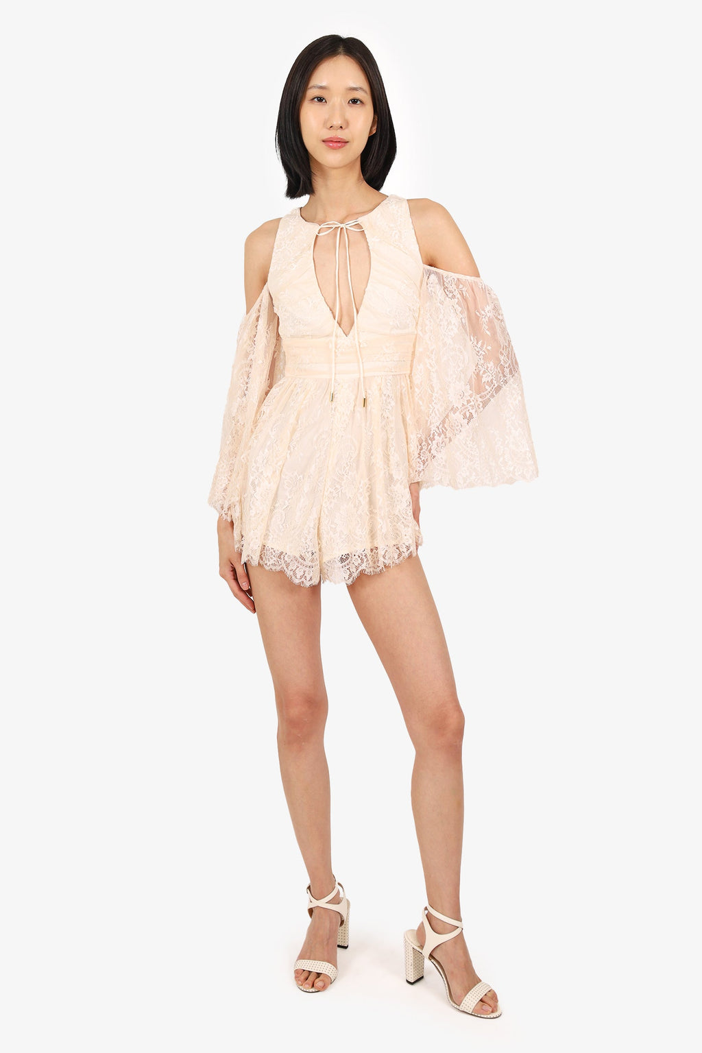 Alice McCall Pink Lace Off-the-Shoulder Mini Dress Size 0