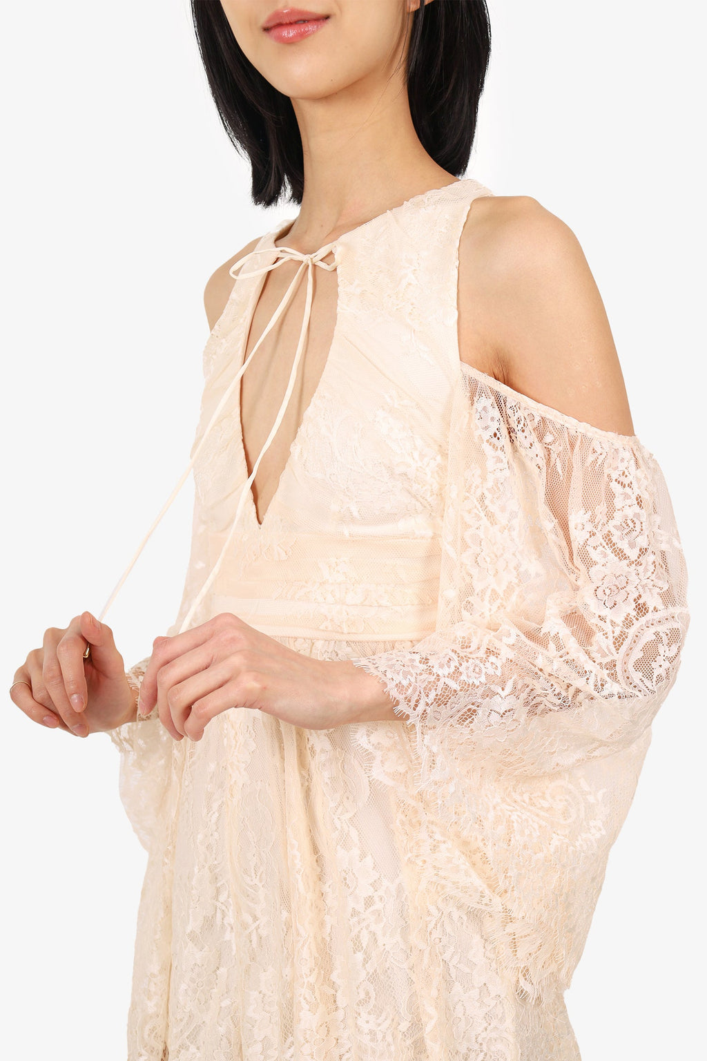 Alice McCall Pink Lace Off-the-Shoulder Mini Dress Size 0