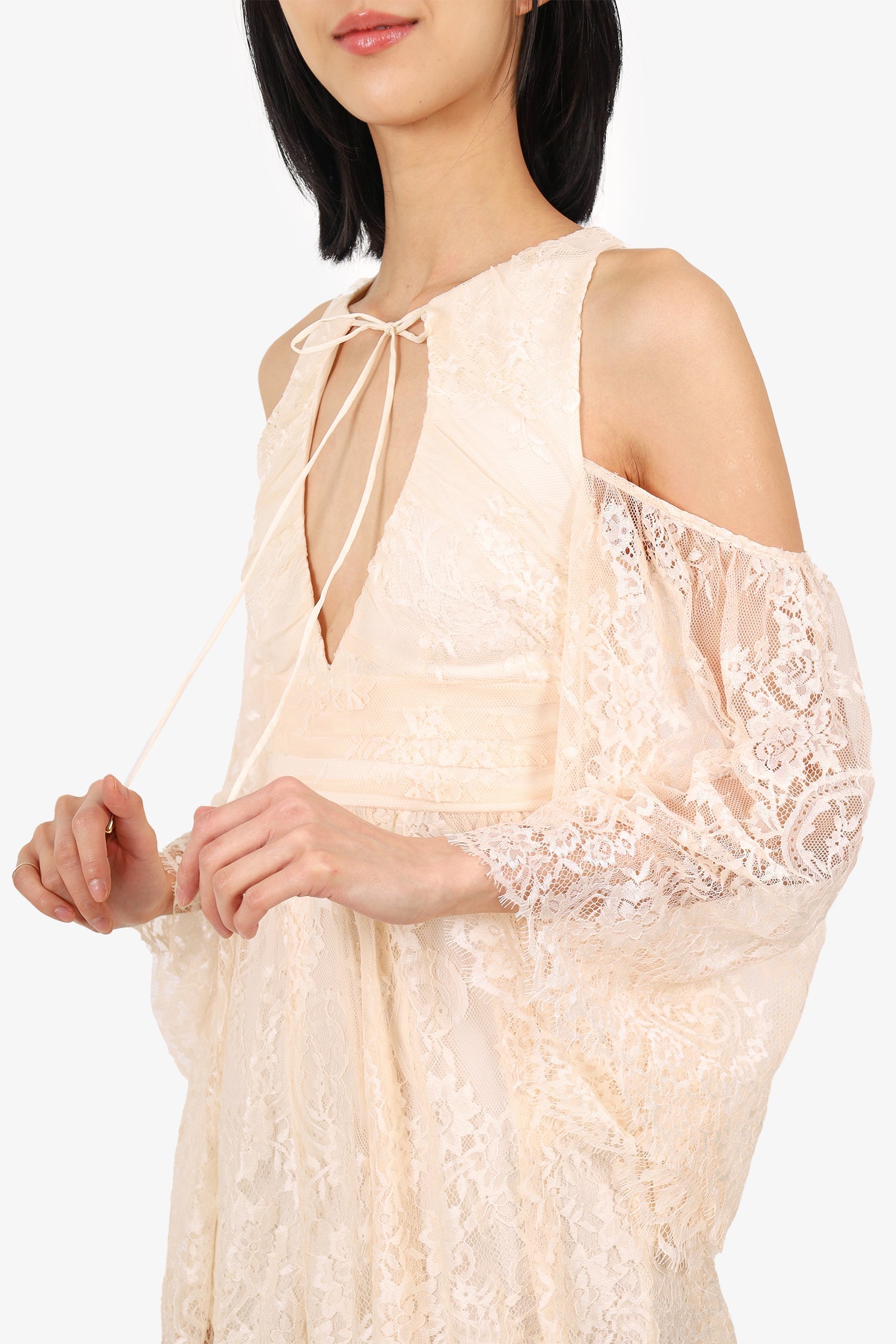 Alice McCall Pink Lace Off-the-Shoulder Mini Dress Size 0