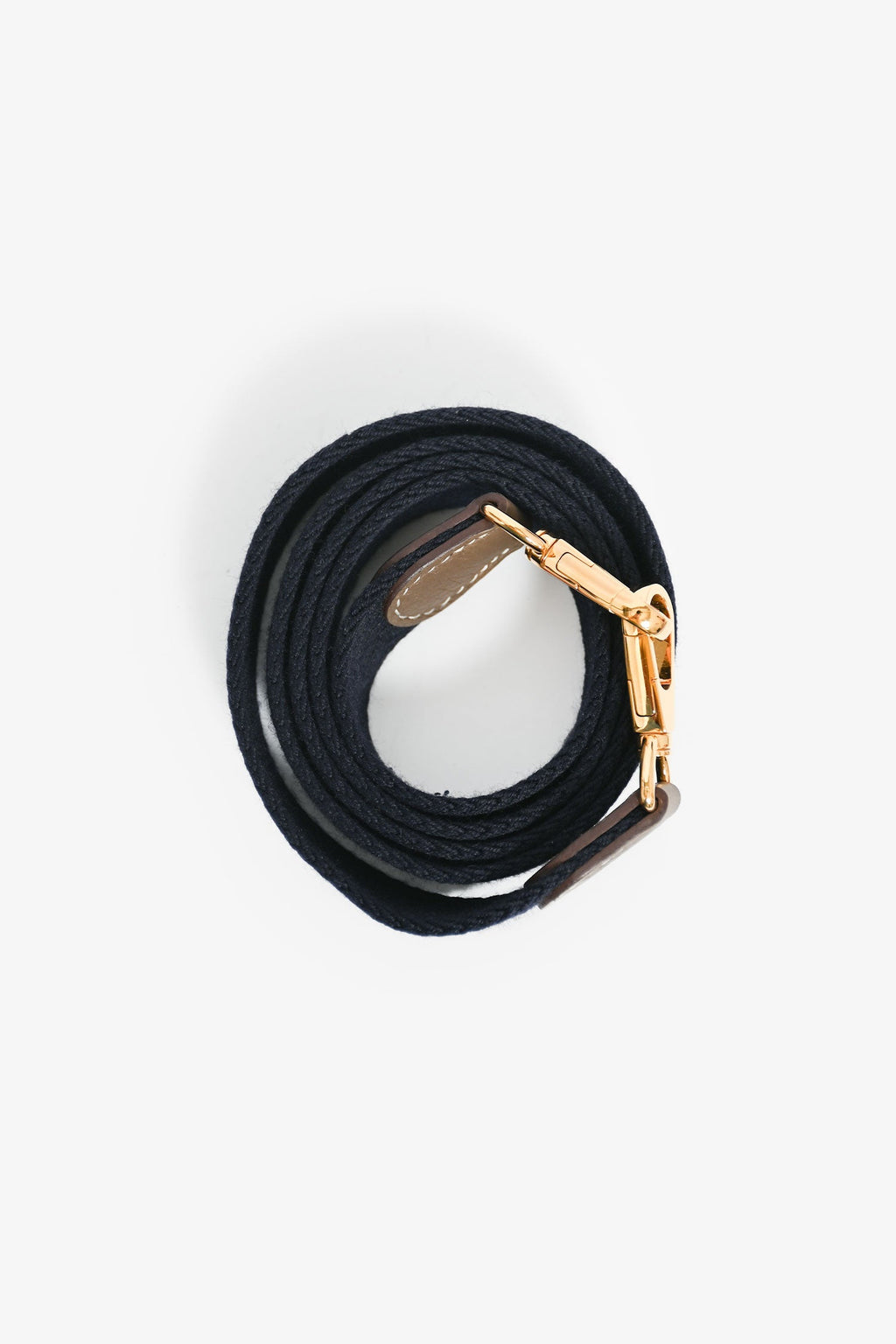 Hermès 2023 Etoupe Clemence Leather Evelyne 16 TPM Crossbody with Navy Blue Strap