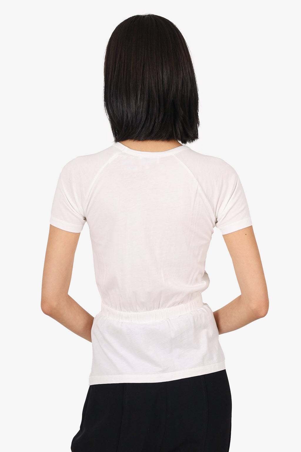 Red Valentino White/Black Mesh Bow Detail T-Shirt Size XS