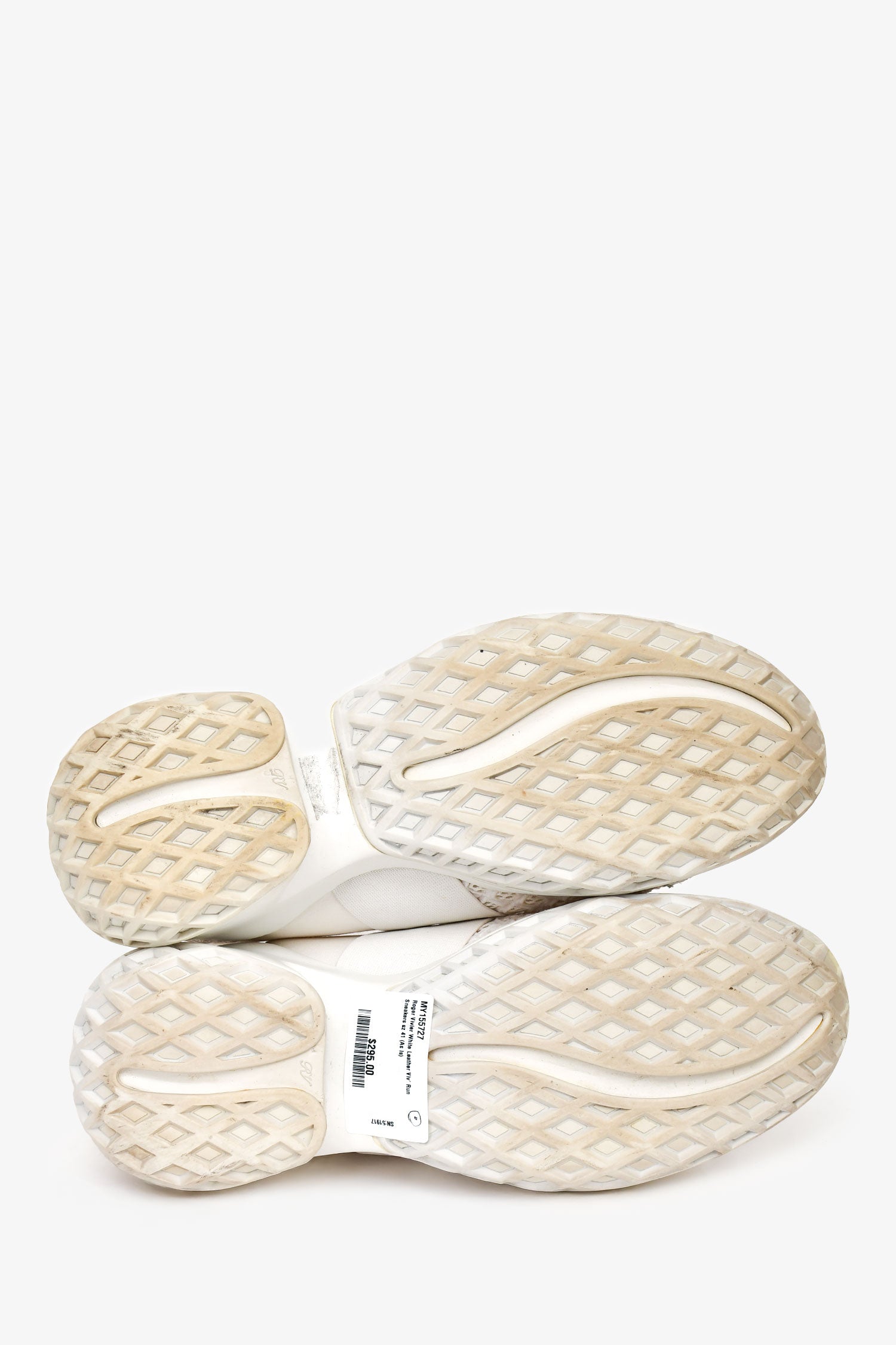 Roger Vivier White Leather Viv' Run Sneakers Size 41