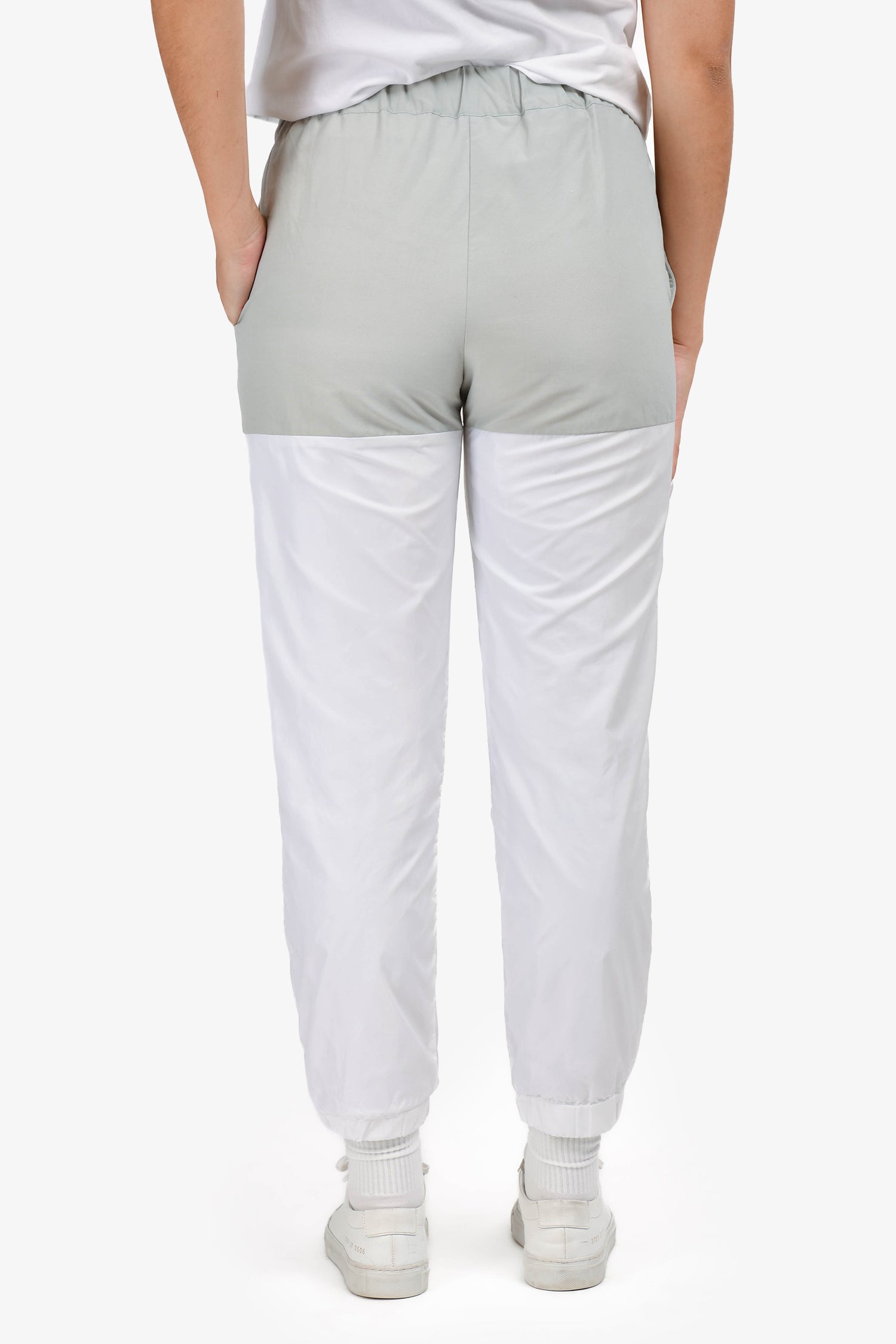 Sacai 2021 Grey/White Belted Track Pants Size 2