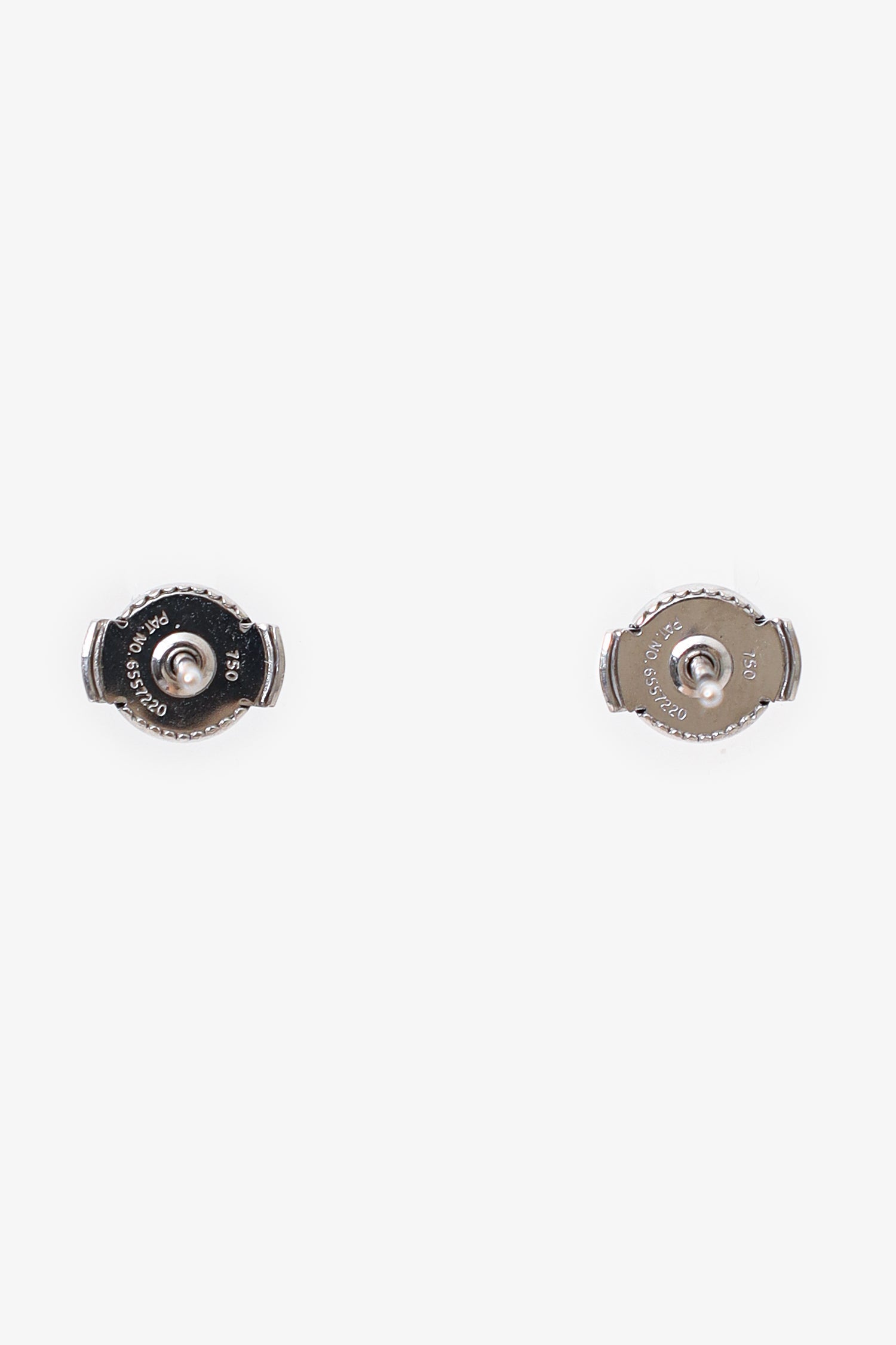 Cartier 18K White Gold 2 Diamond d'Amour Stud Earrings Mini Model