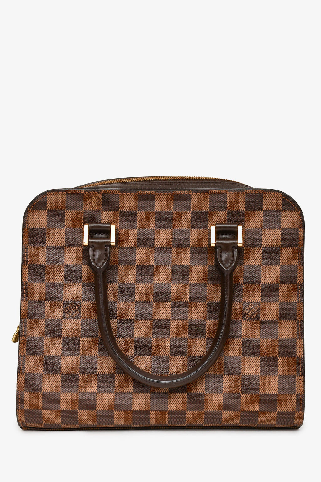 Louis Vuitton 1998 Brown Damier Ebene Triana Top Handle Bag
