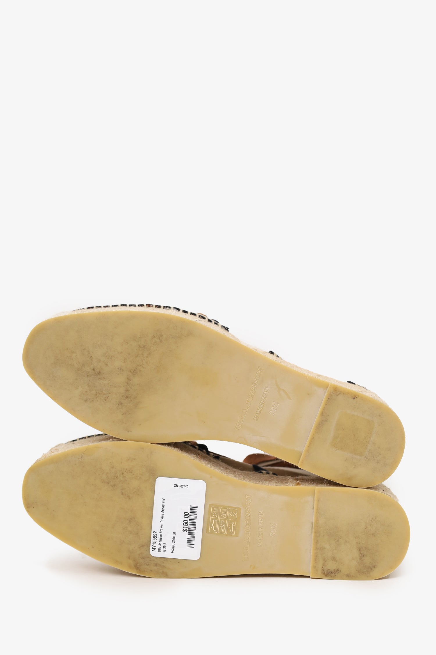 Ulla Johnson Brown 'Divina Espadrille' Size 39.5