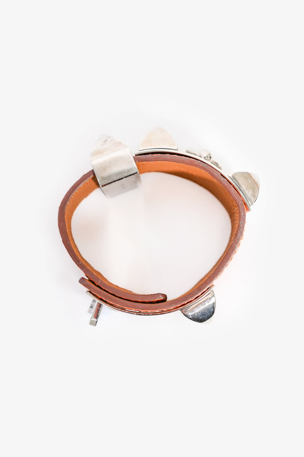 Hermès 2014 Orange Alligator Leather Collier De Chien Bracelet PHW