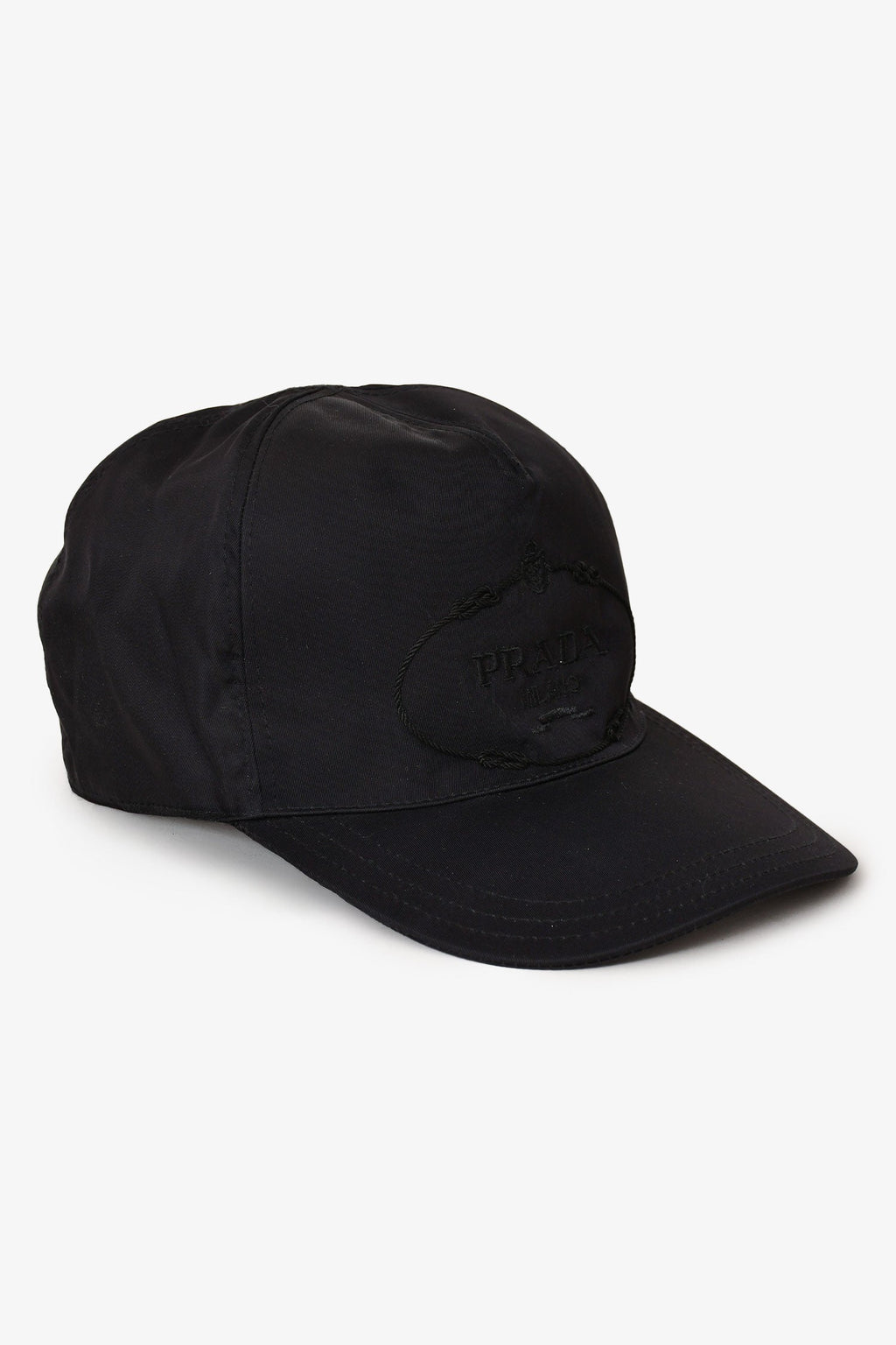 Prada Black Nylon/Leather Cap Size M
